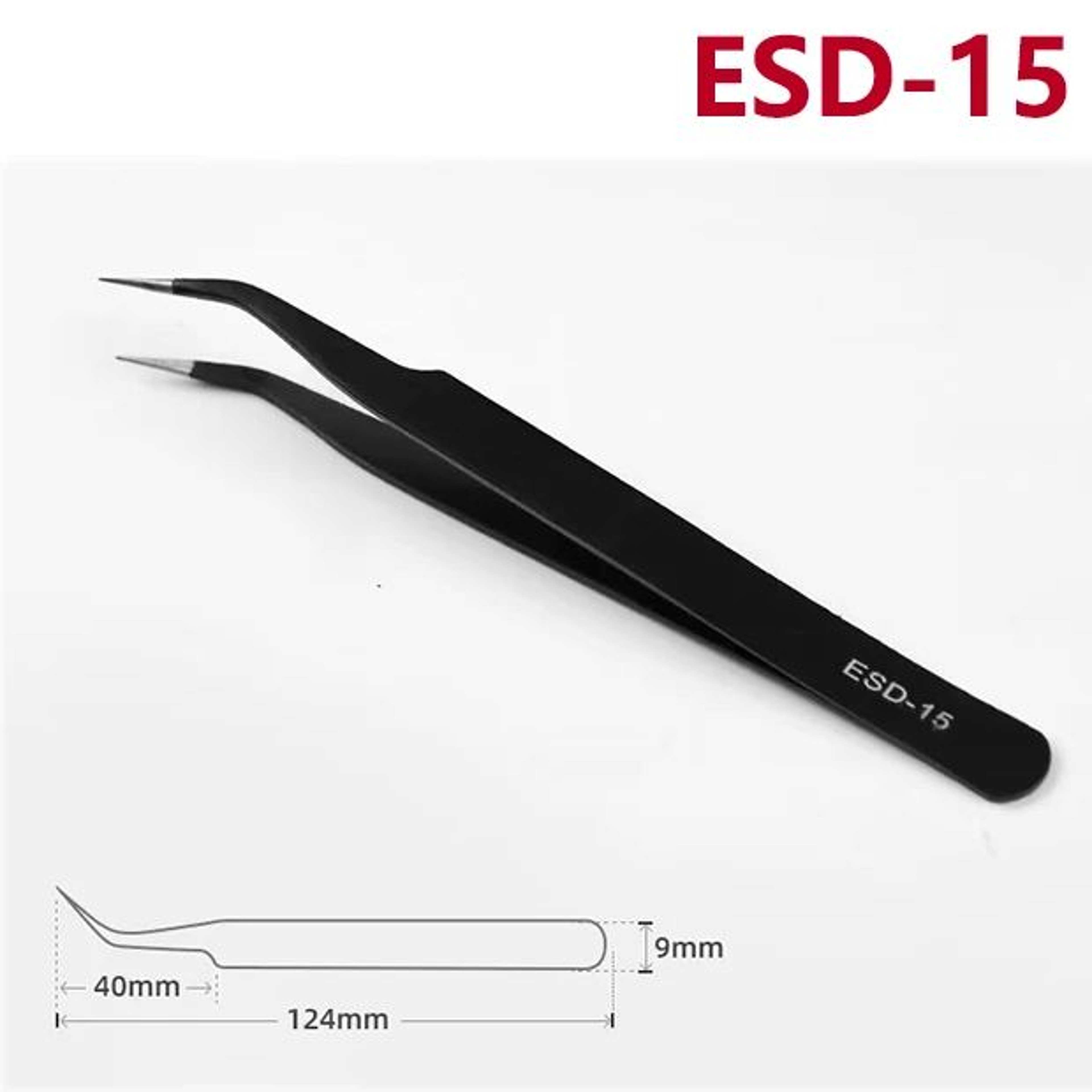 ESD Precision Tweezers Set  AntiStatic Precision Tweezers For Electronics Repair  Craft Work 12