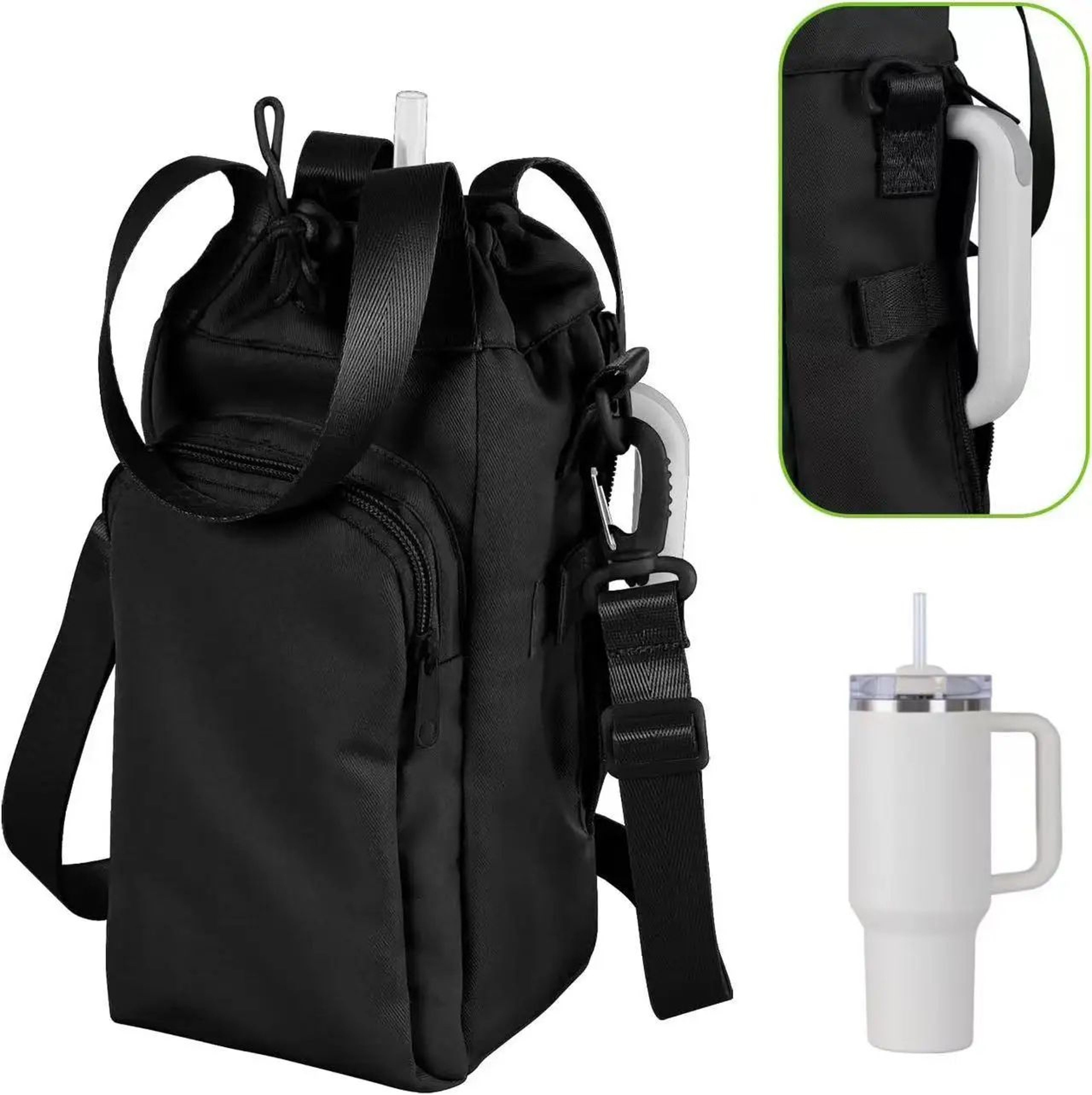 Waterproof Insulated Water Bottle Pouch  Durable Thermos Holder With Adjustable Strap For Outdoor T 1