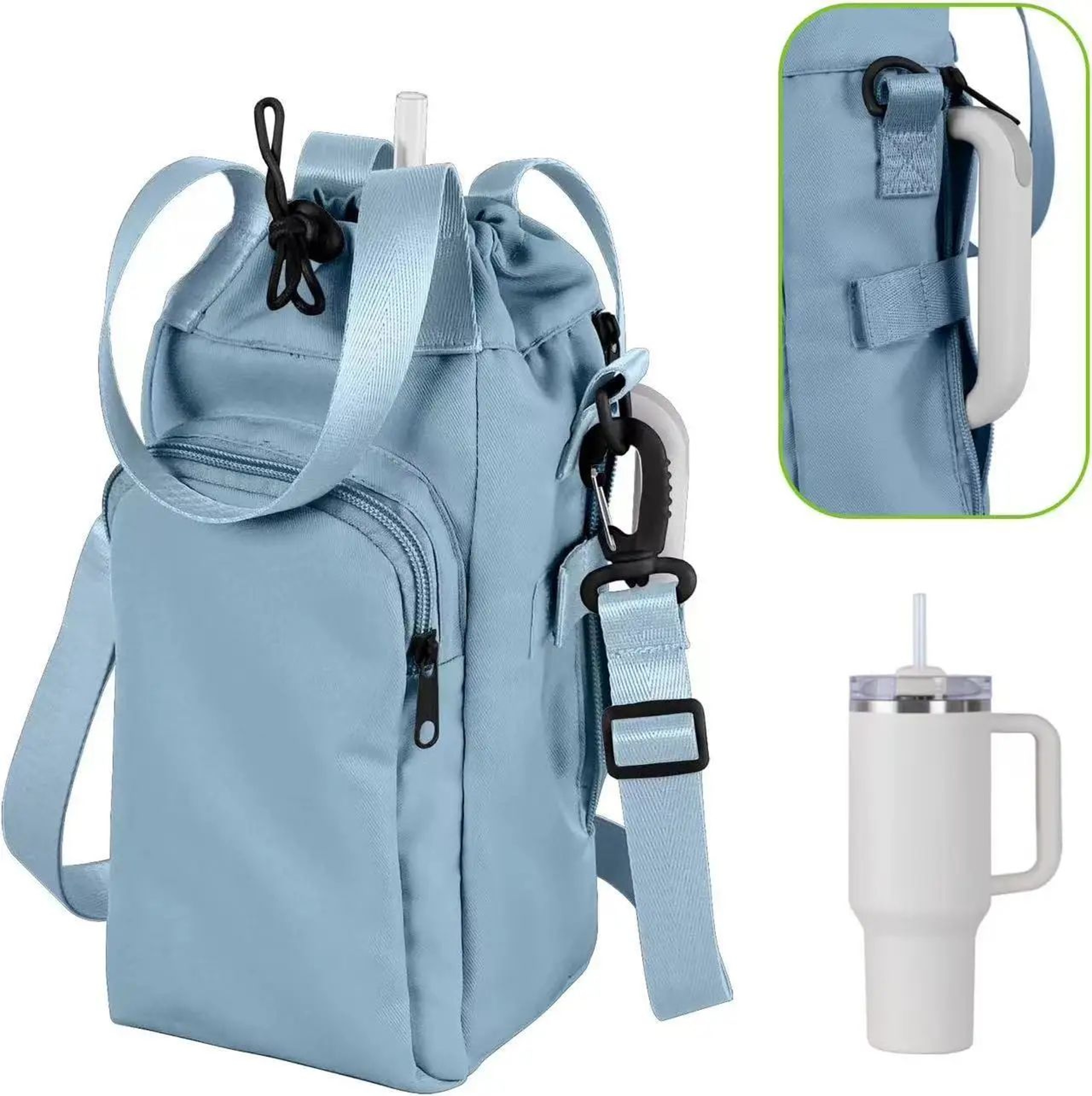 Waterproof Insulated Water Bottle Pouch  Durable Thermos Holder With Adjustable Strap For Outdoor T 3