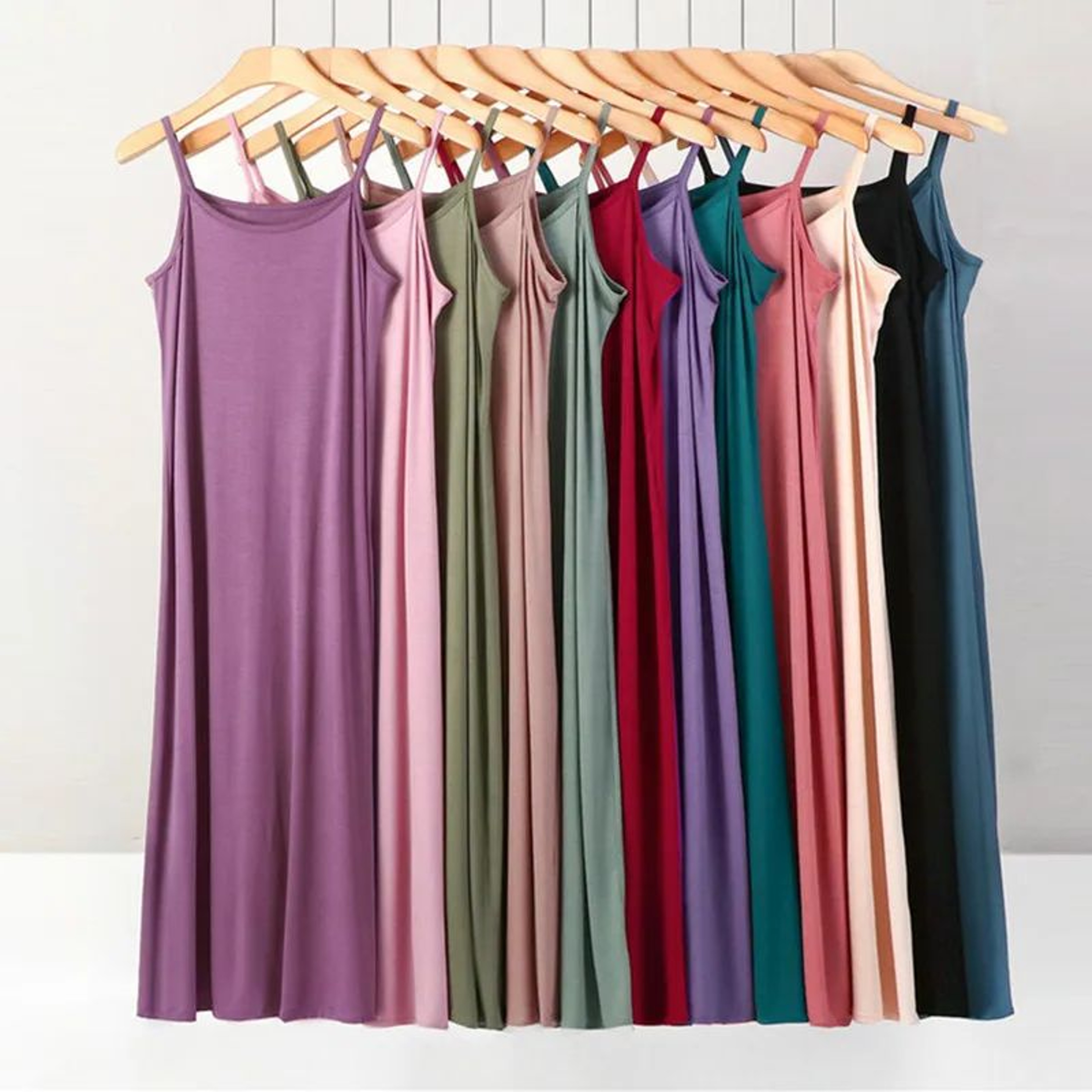 Plus Size Modal Cotton Nightgown  Soft Summer Women Night Dress With Adjustable Straps 0