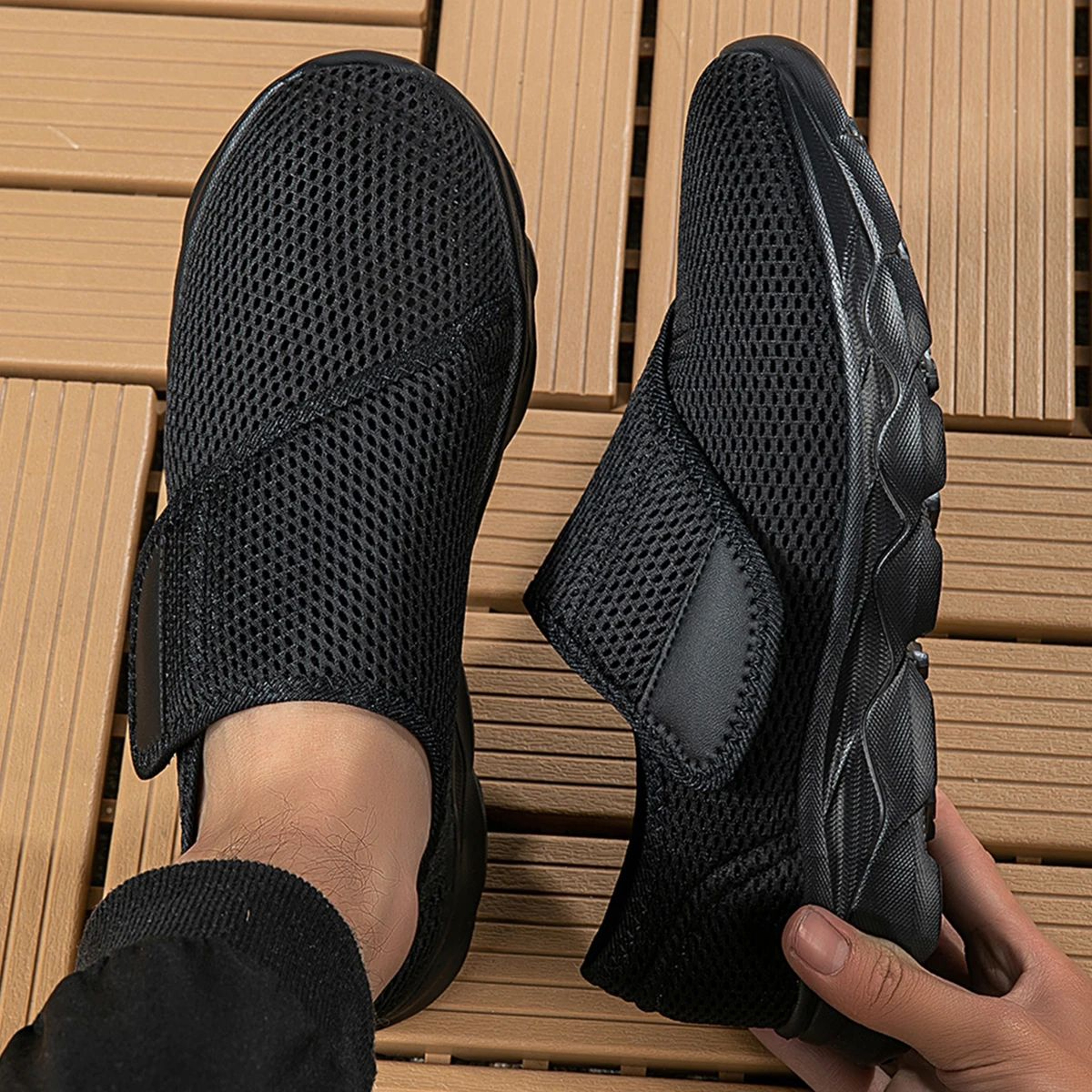 Wide Orthopedic Walking Shoes  Adjustable Diabetic Shoes For Swollen  Sensitive Feet 1