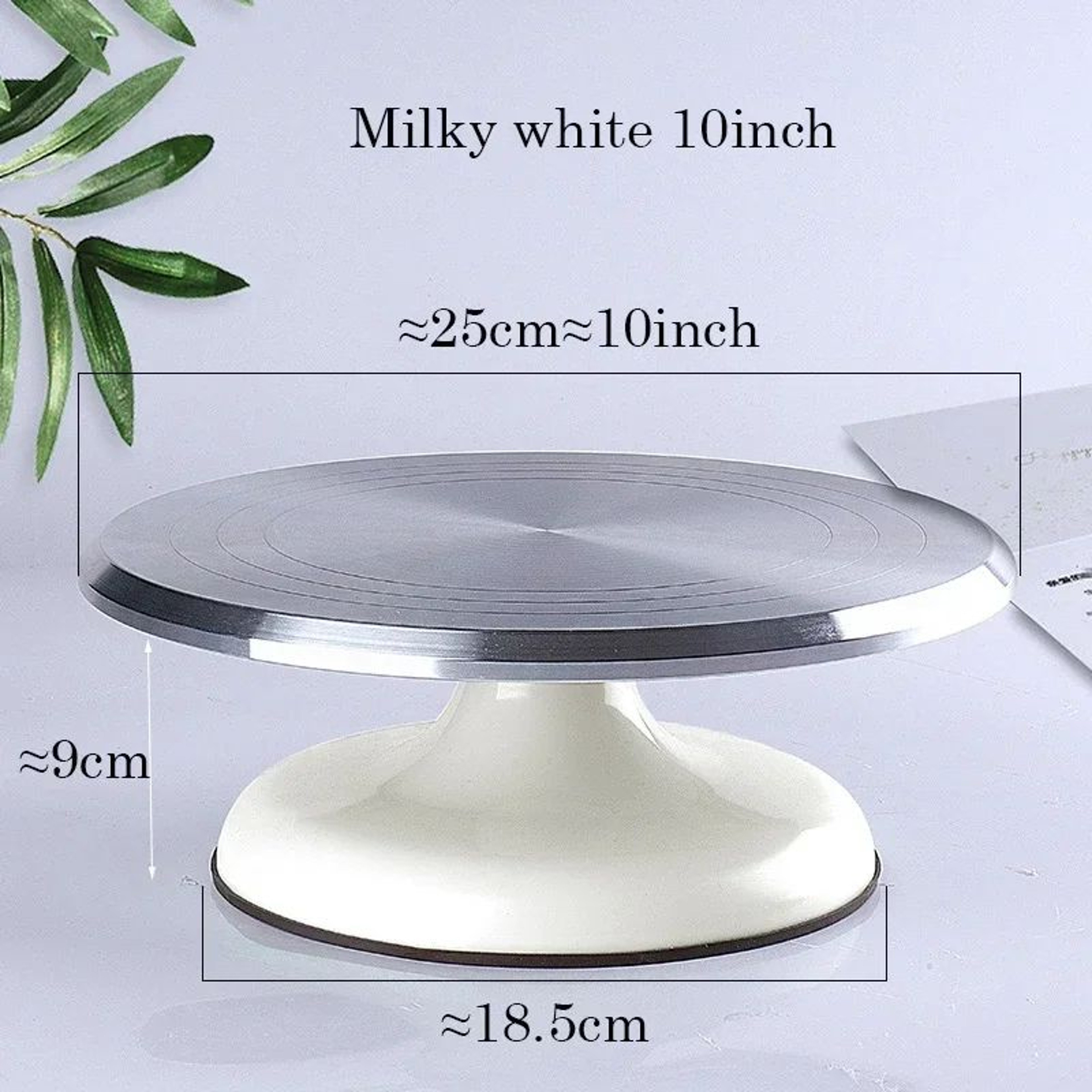 10Inch Professional Cake Turntable Aluminum Alloy Rotating Decorating Stand 18