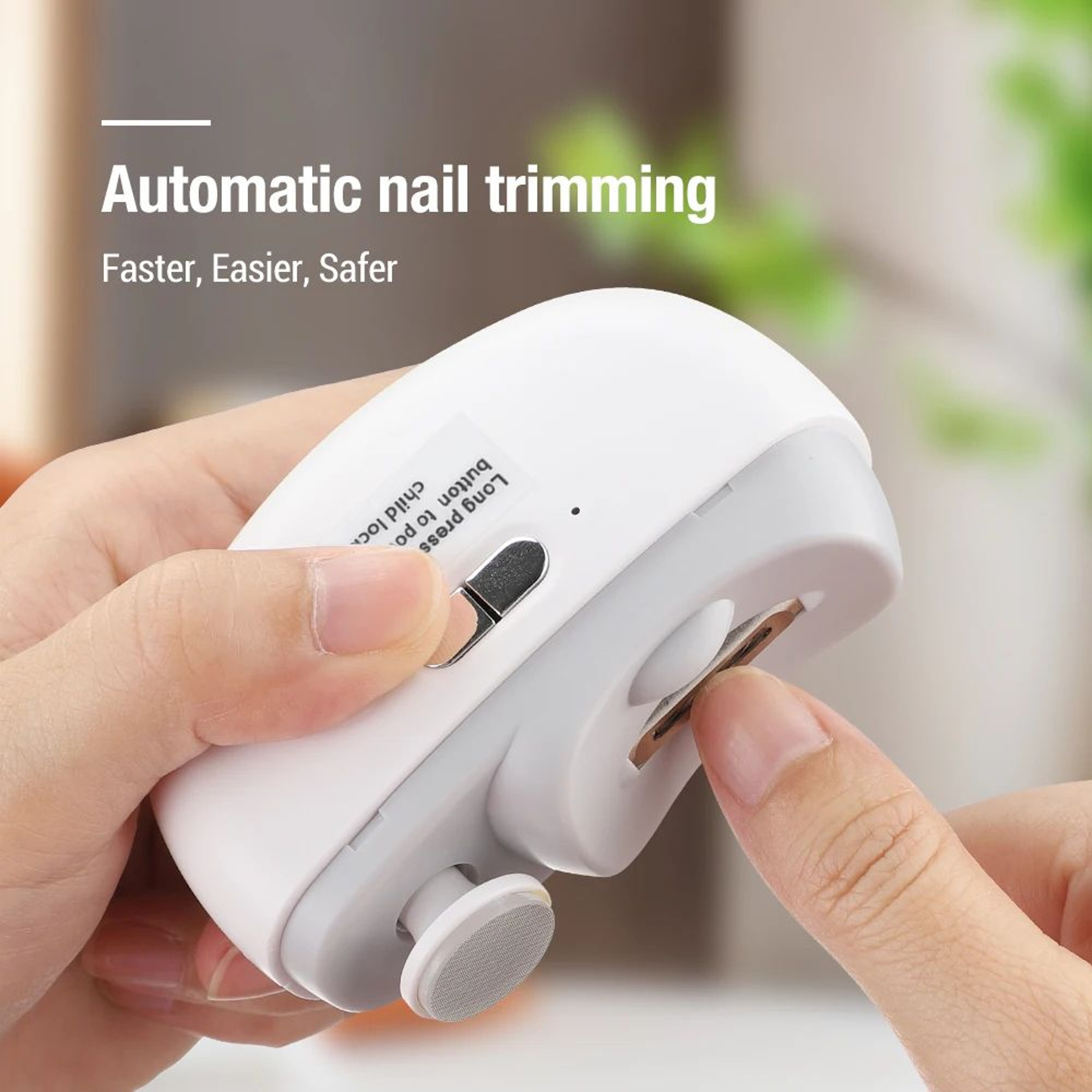 Electric Nail Clippers With LED Light Automatic Trimmer For Adults And Babies 1