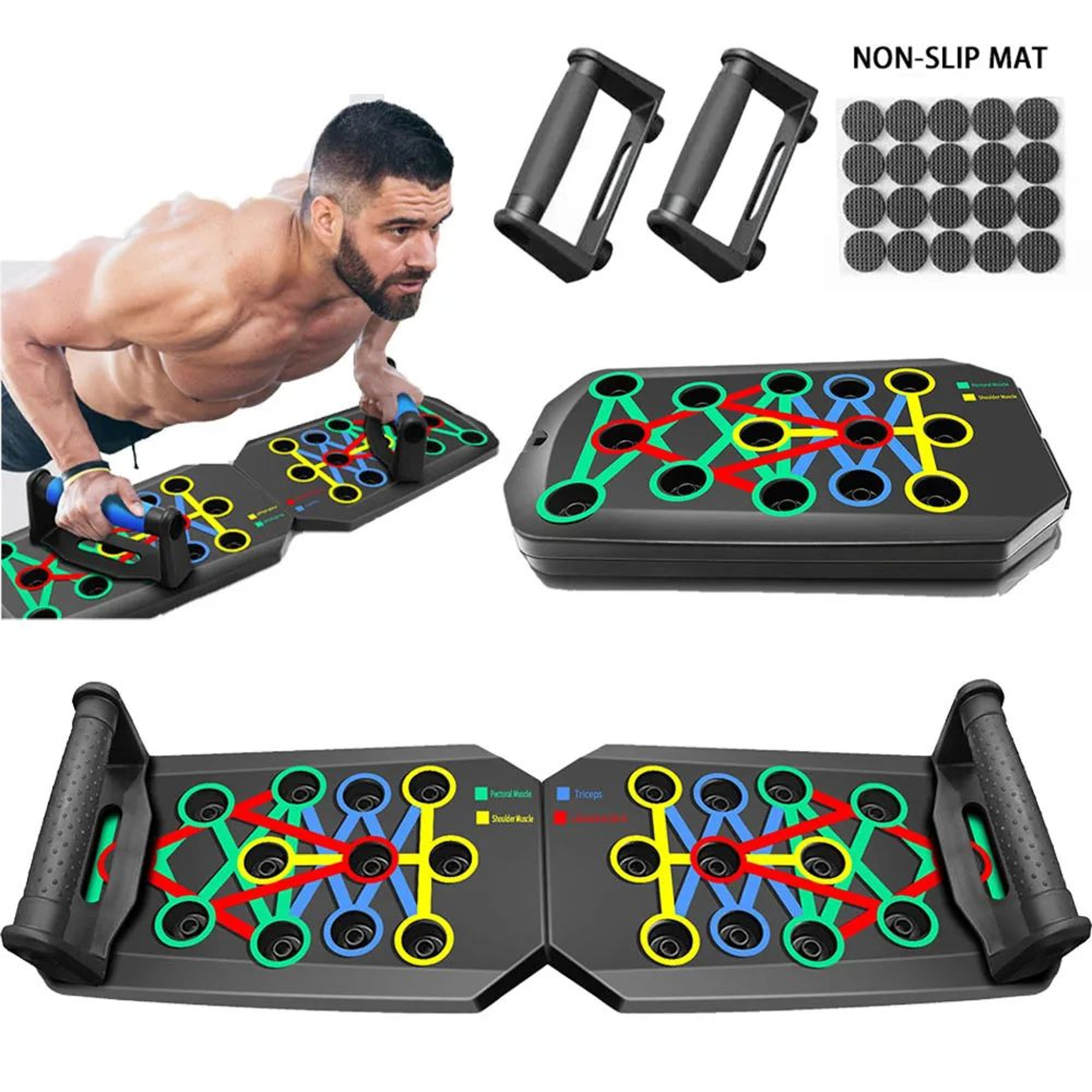 PowerForm Pro Training Board  Push Up Board With Handles For FullBody Home Workouts 0