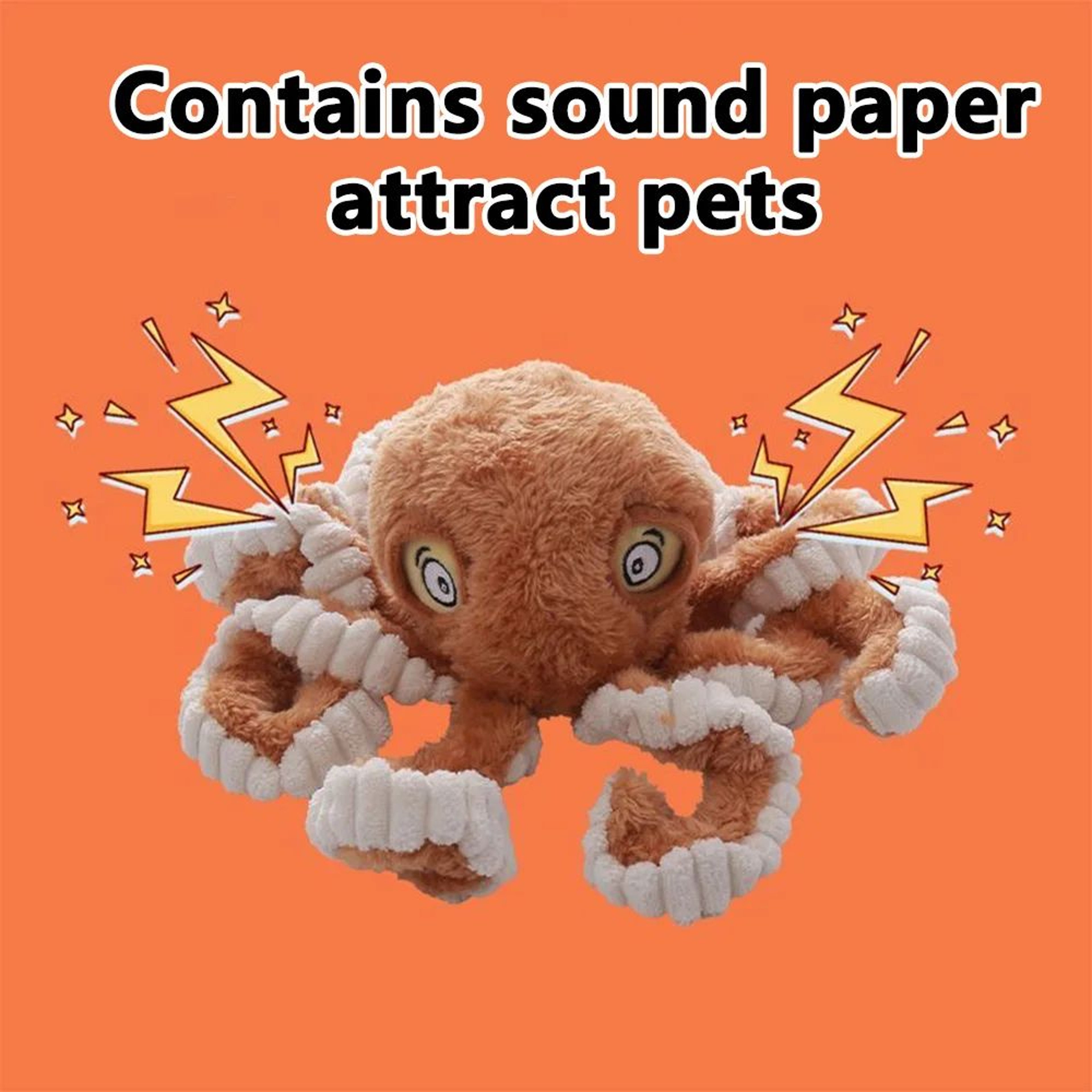 OctoTough Squeak Buddy  Indestructible Dog Toy Plush Octopus With Squeaker 3