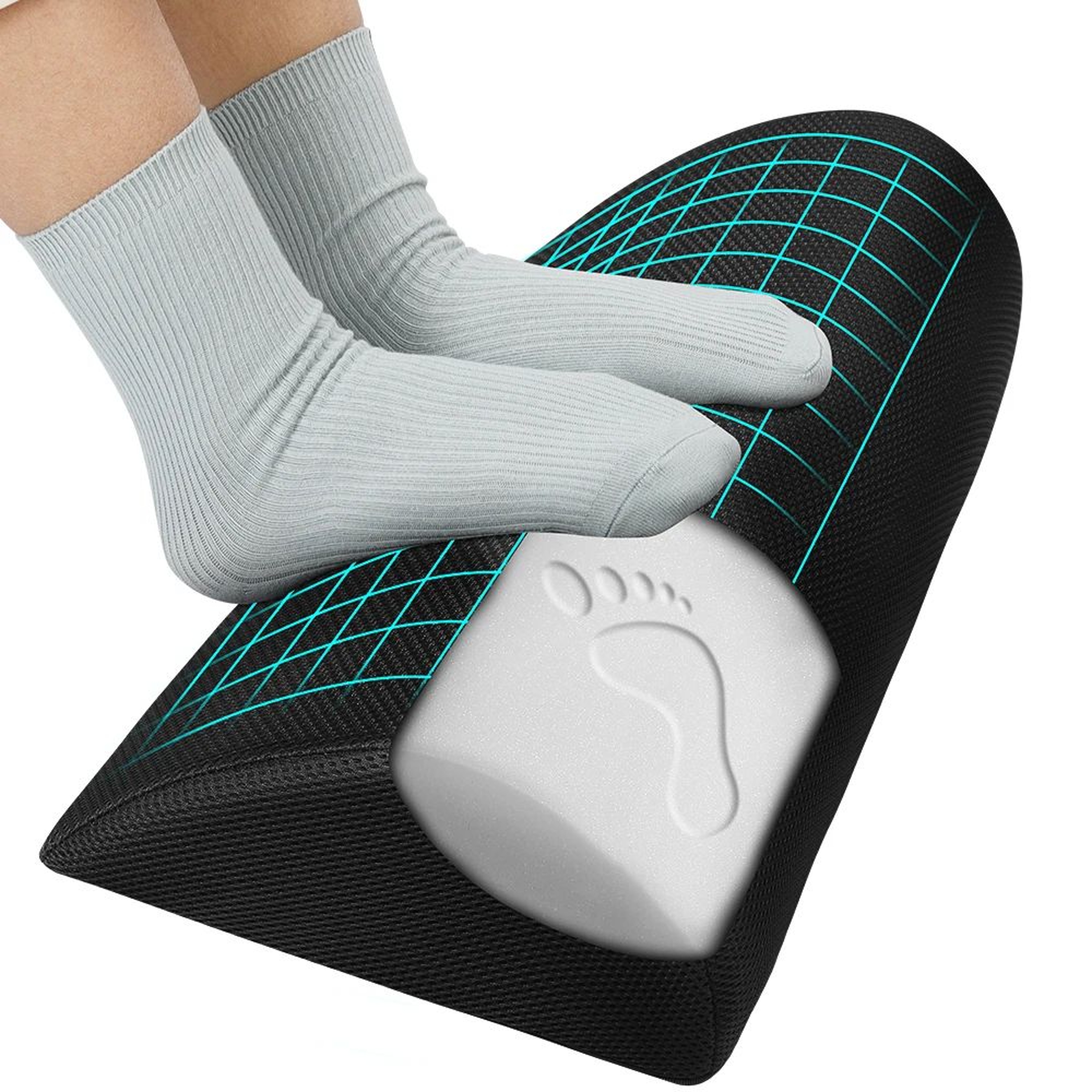 PostureLift Memory Comfort  Office Footstool  Under Desk Memory Foam Foot Rest For Better Sitting 0