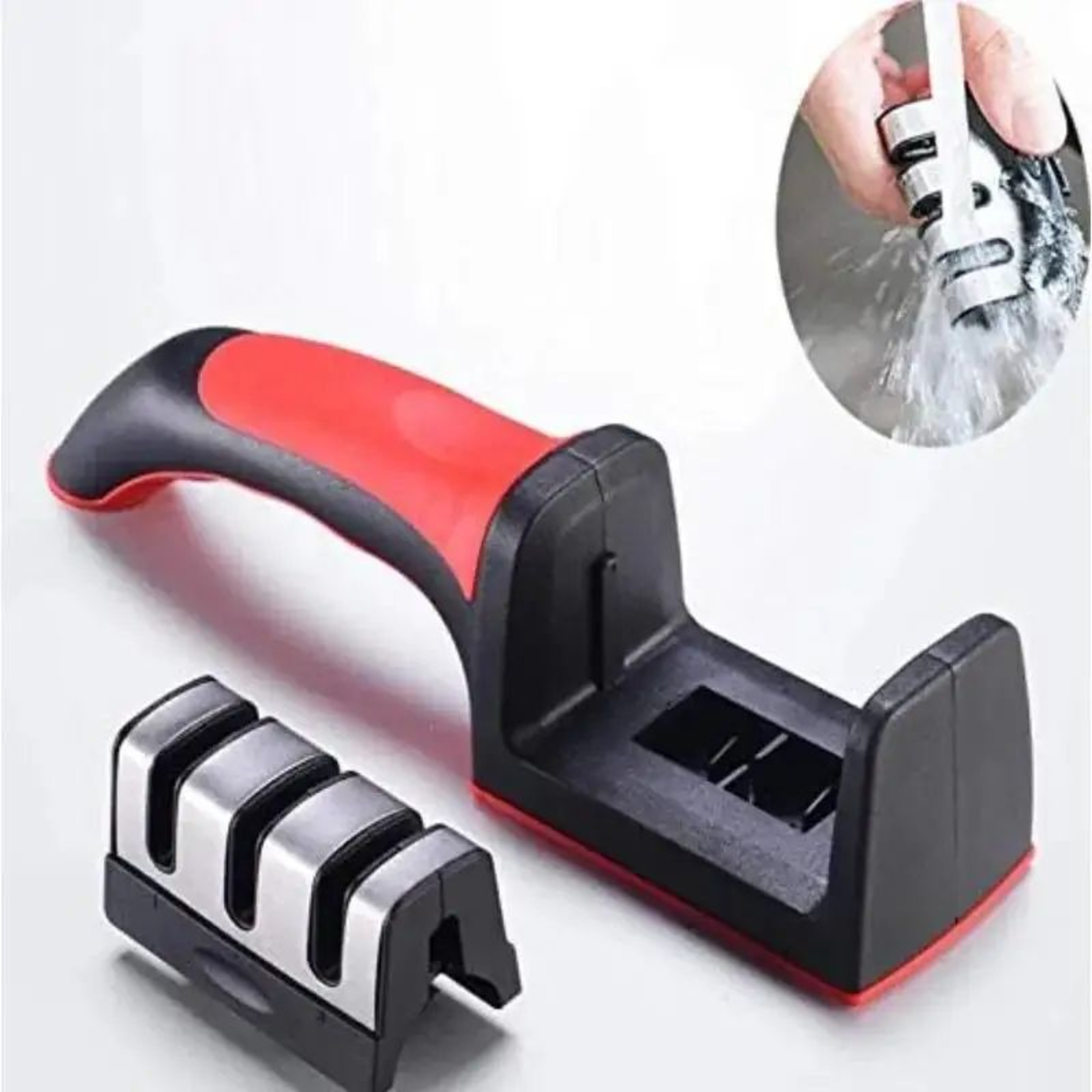 EdgeMaster Trio Sharpener  3Stage Knife Sharpener For Fast Precise Kitchen Blade Care 4