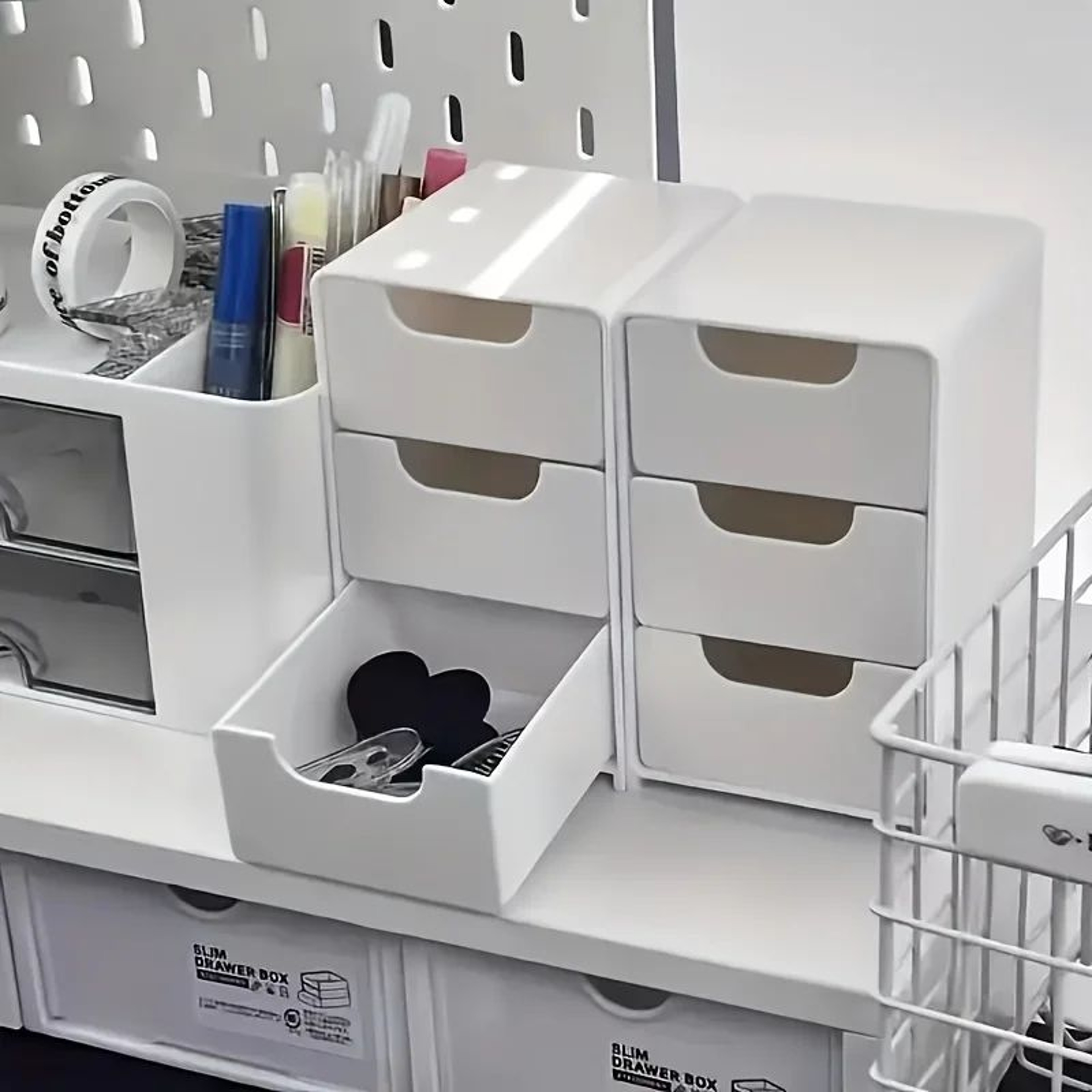 ClarityStack Chic Organizer  3Tier Desk Organizer With Drawers For Office Jewelry  Cosmetics 0