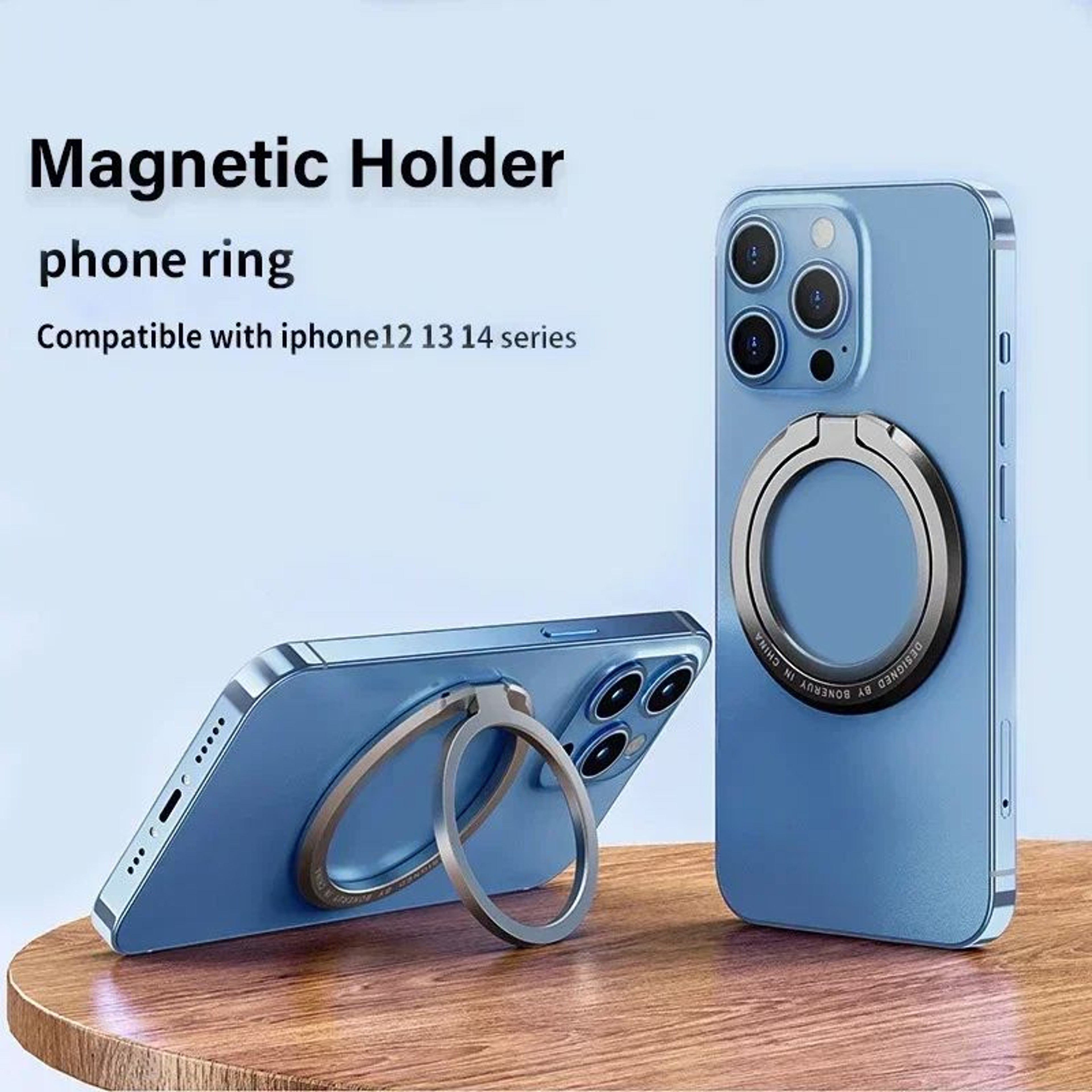 MagSafe IPhone Magnetic Phone Grip Stand  Portable Foldable MagSafe Phone Holder With Removable Rin 2