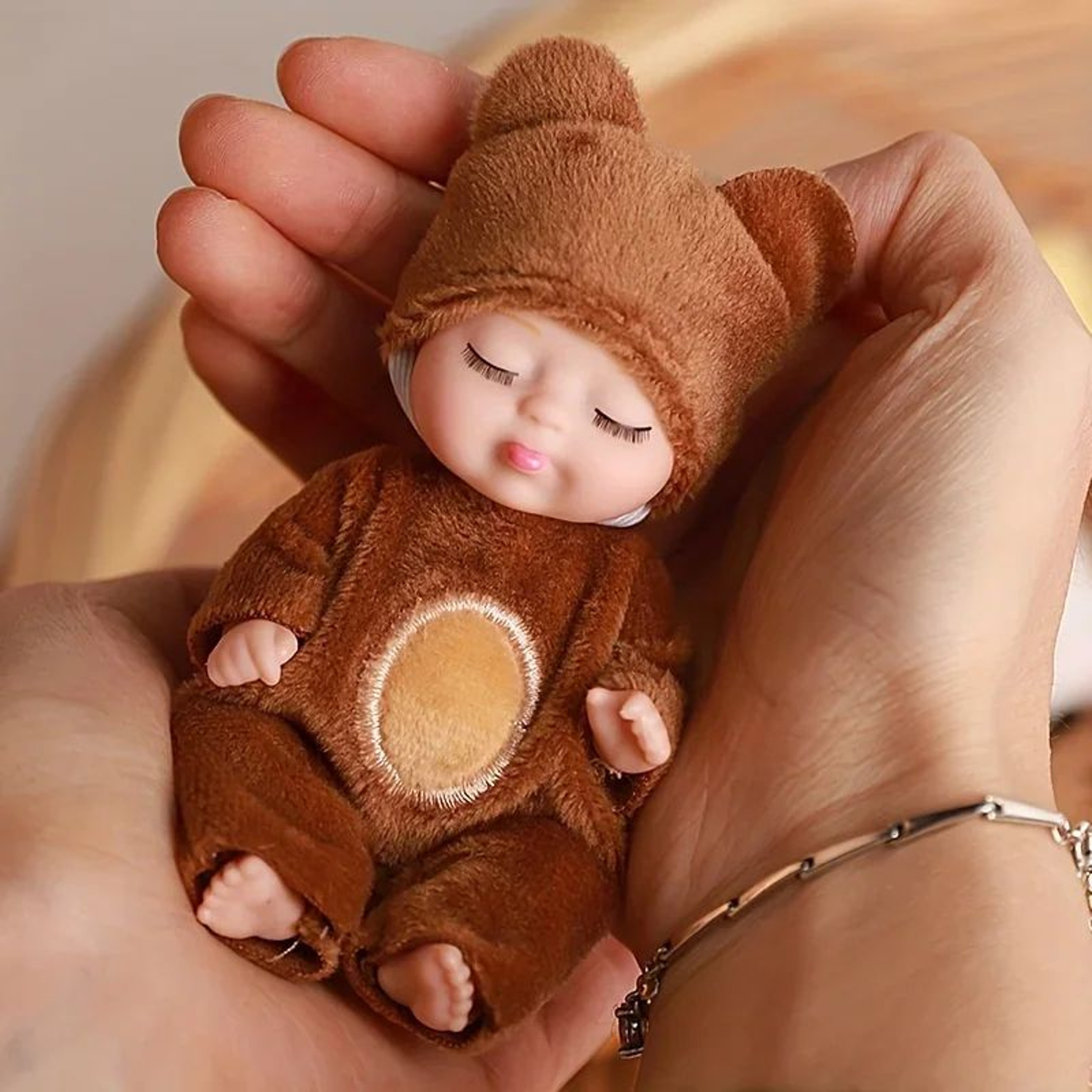 DreamPaws Mini Reborn Animal Doll  Realistic Sleeping Animal Doll Plush Collectible 1