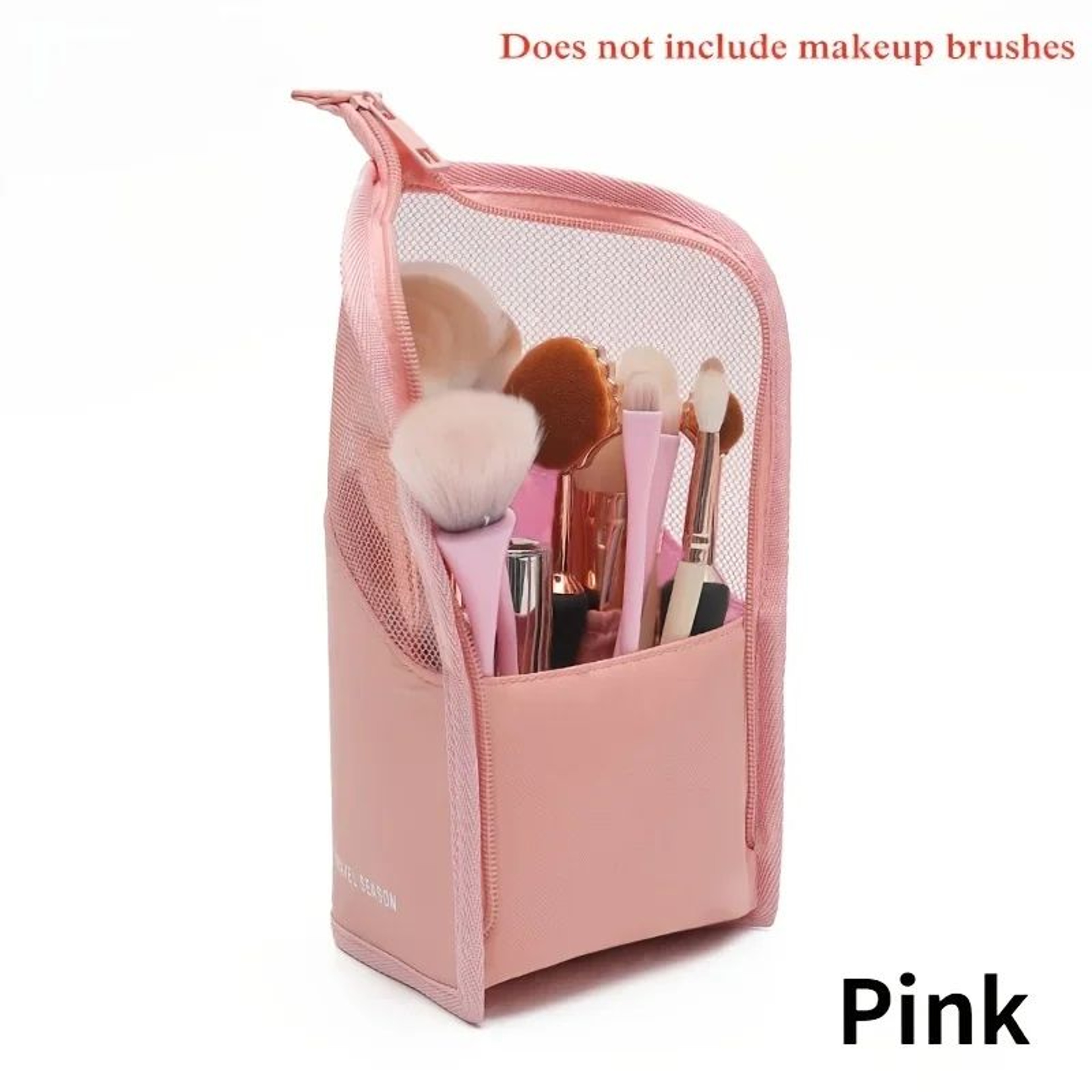 ProStand Makeup Brush Organizer Bag  Large Capacity Makeup Bag With Standing Zipper  Clear Panels 3