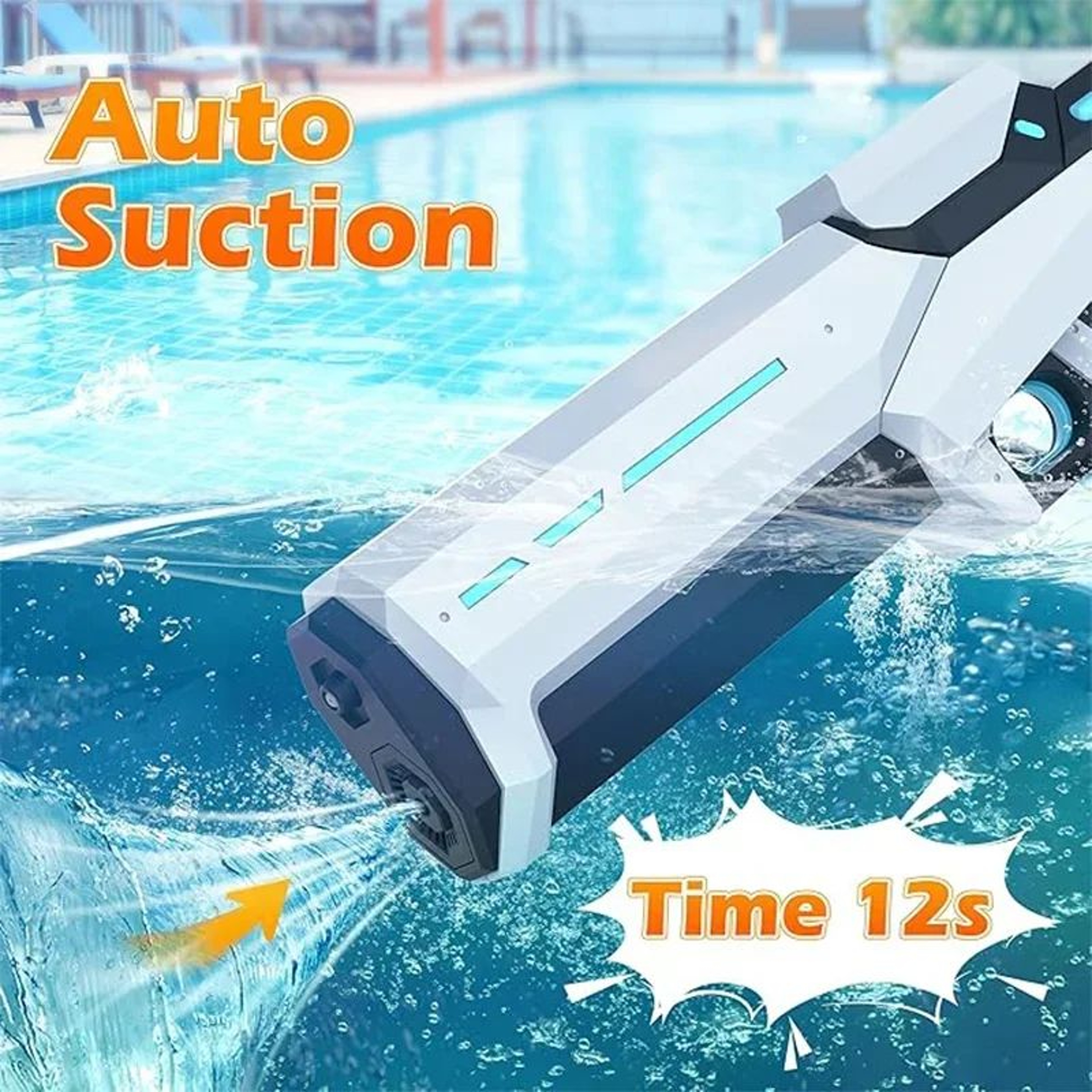 PowerStream Electric Water Gun  Automatic Refill Water Blaster For Summer Battles 2