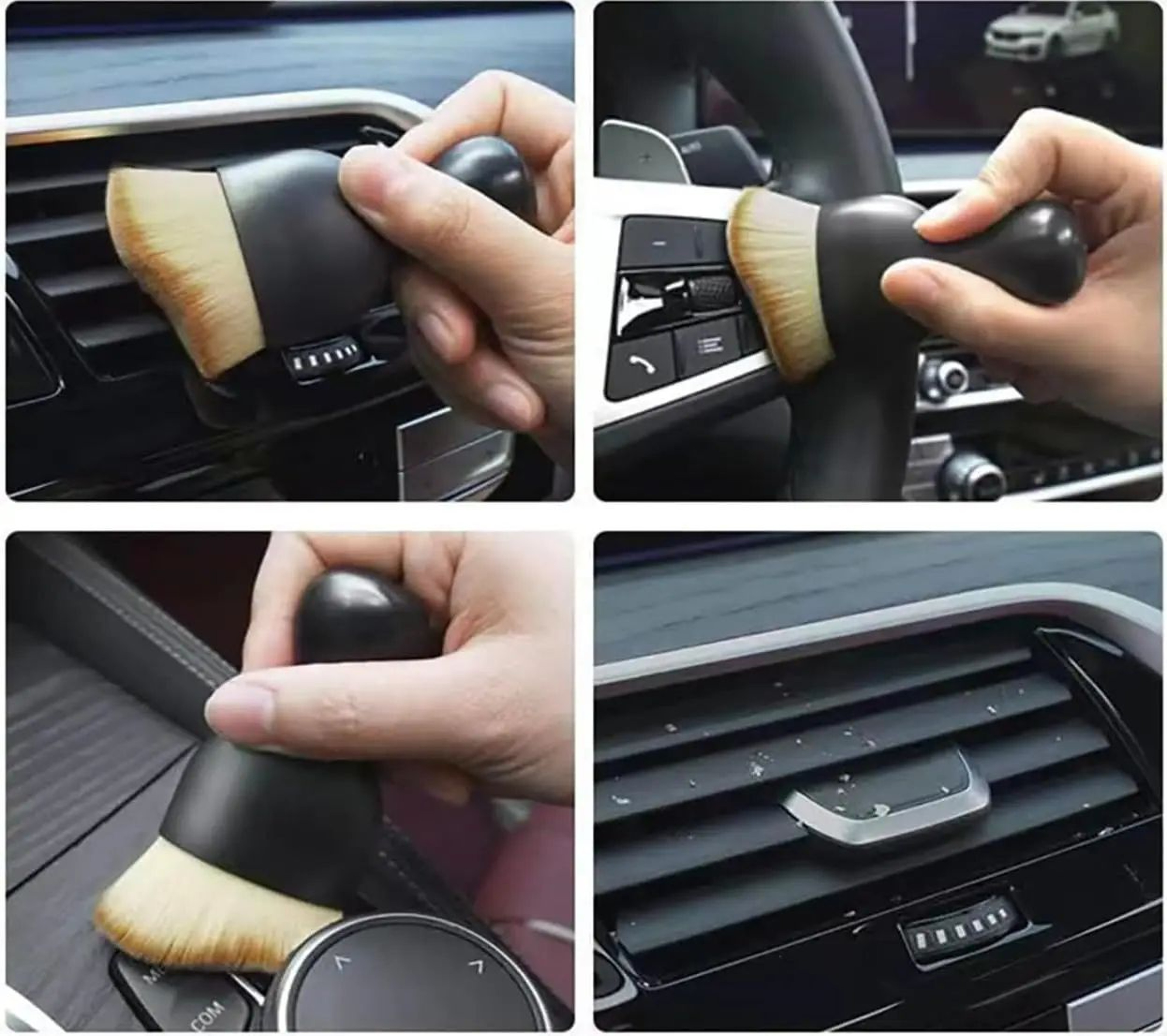 Premium Car Interior Cleaning Brush Set  Soft Fur Car Interior Cleaning Brush  Interior Detailing T 1