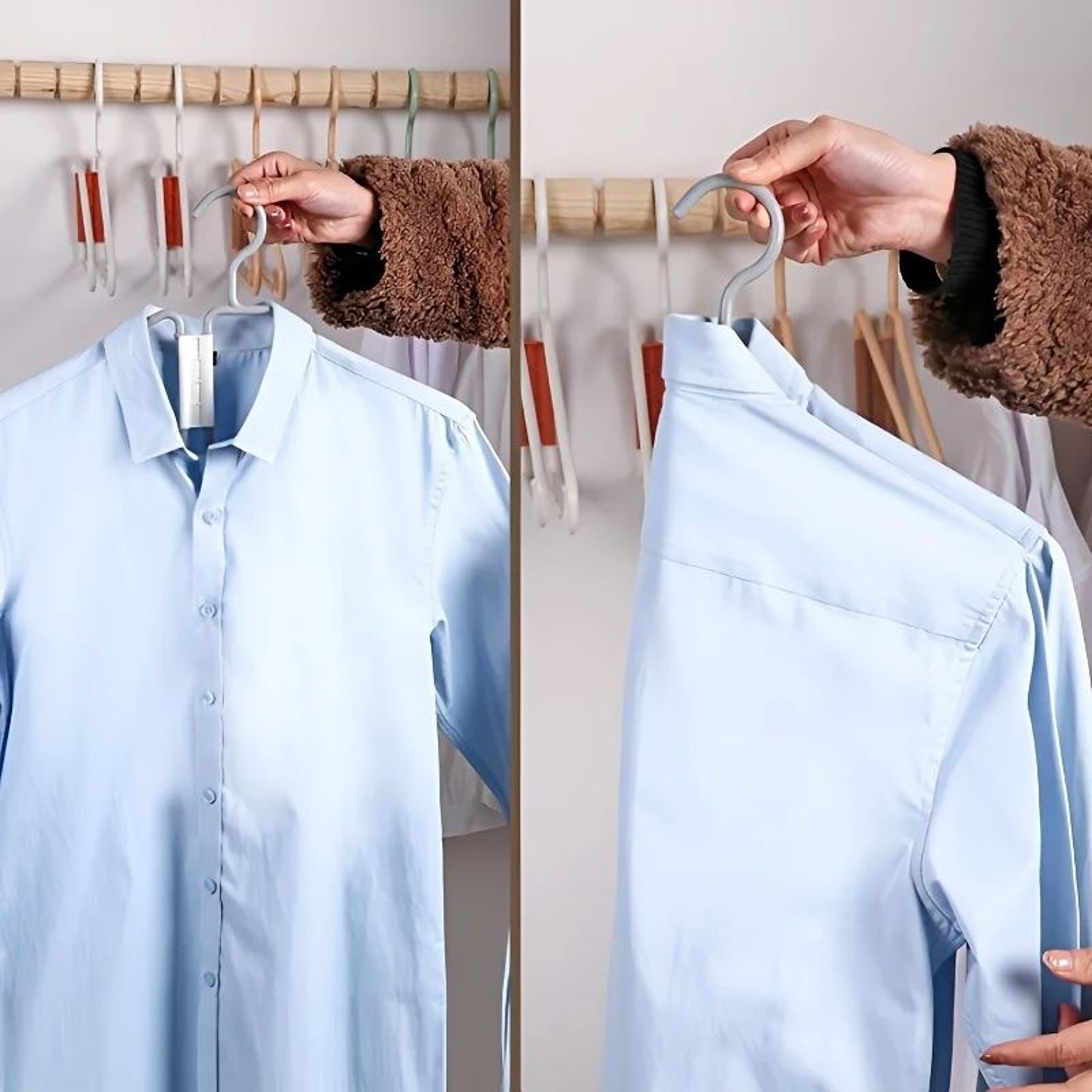 SpaceSmart Foldable Clothes Hanger Set  5Pack Foldable Clothes Hangers For Closet Organization 4