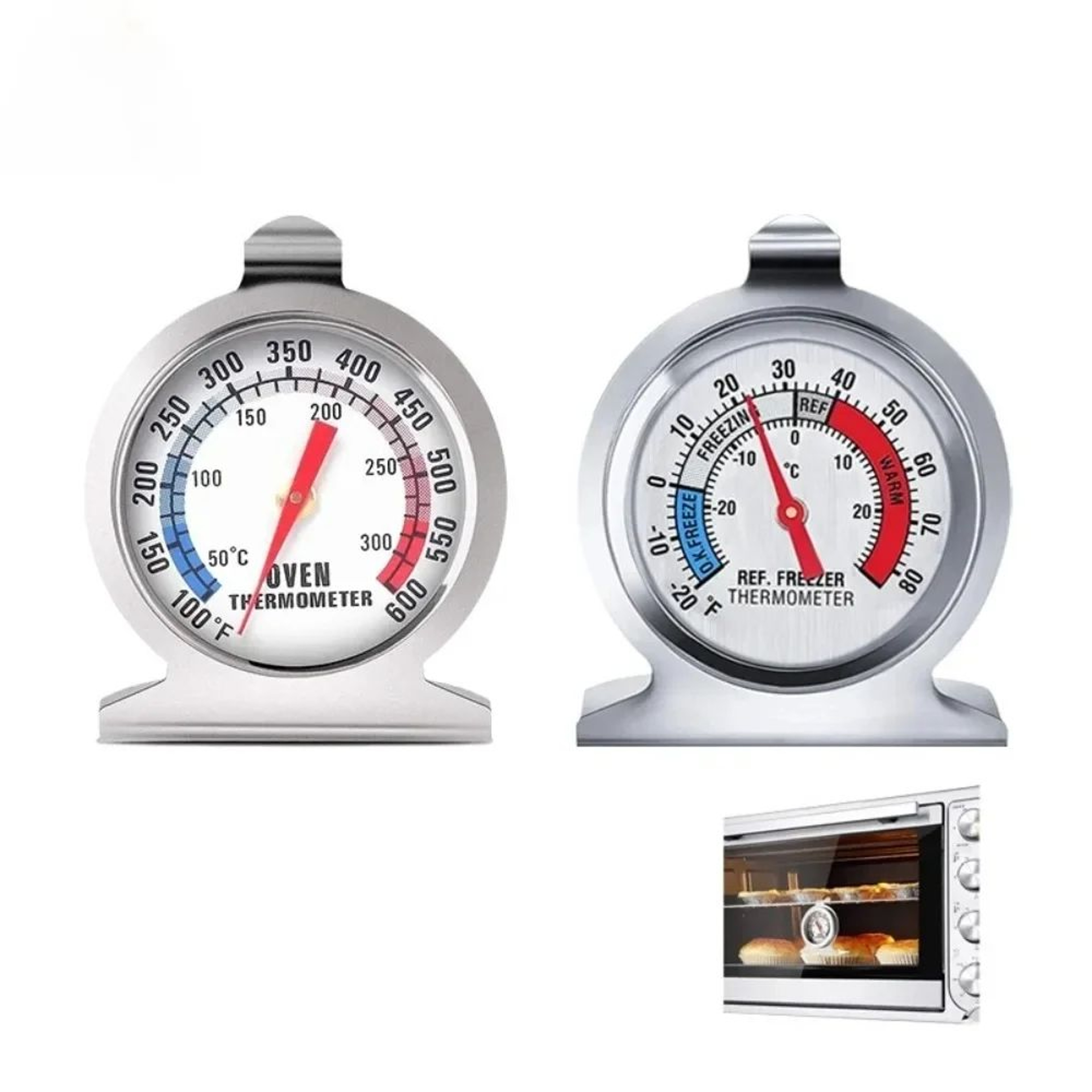 TempMaster Stainless Steel Oven  Grill Thermometer  Accurate Oven Thermometer For Baking BBQ  Freez 1