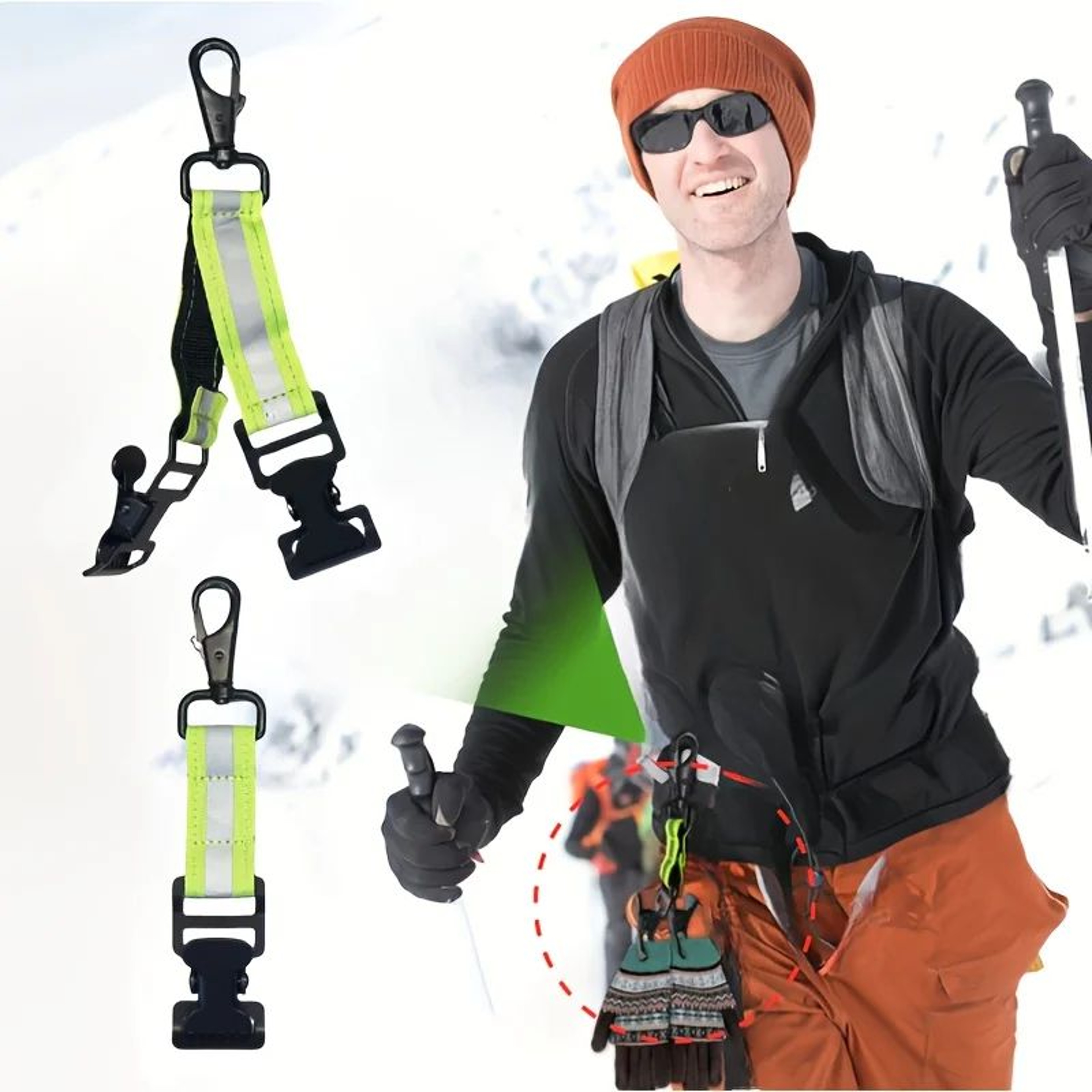 GripMate Portable Glove Clip  Durable Glove Clip Holder With Secure Metal Teeth 0