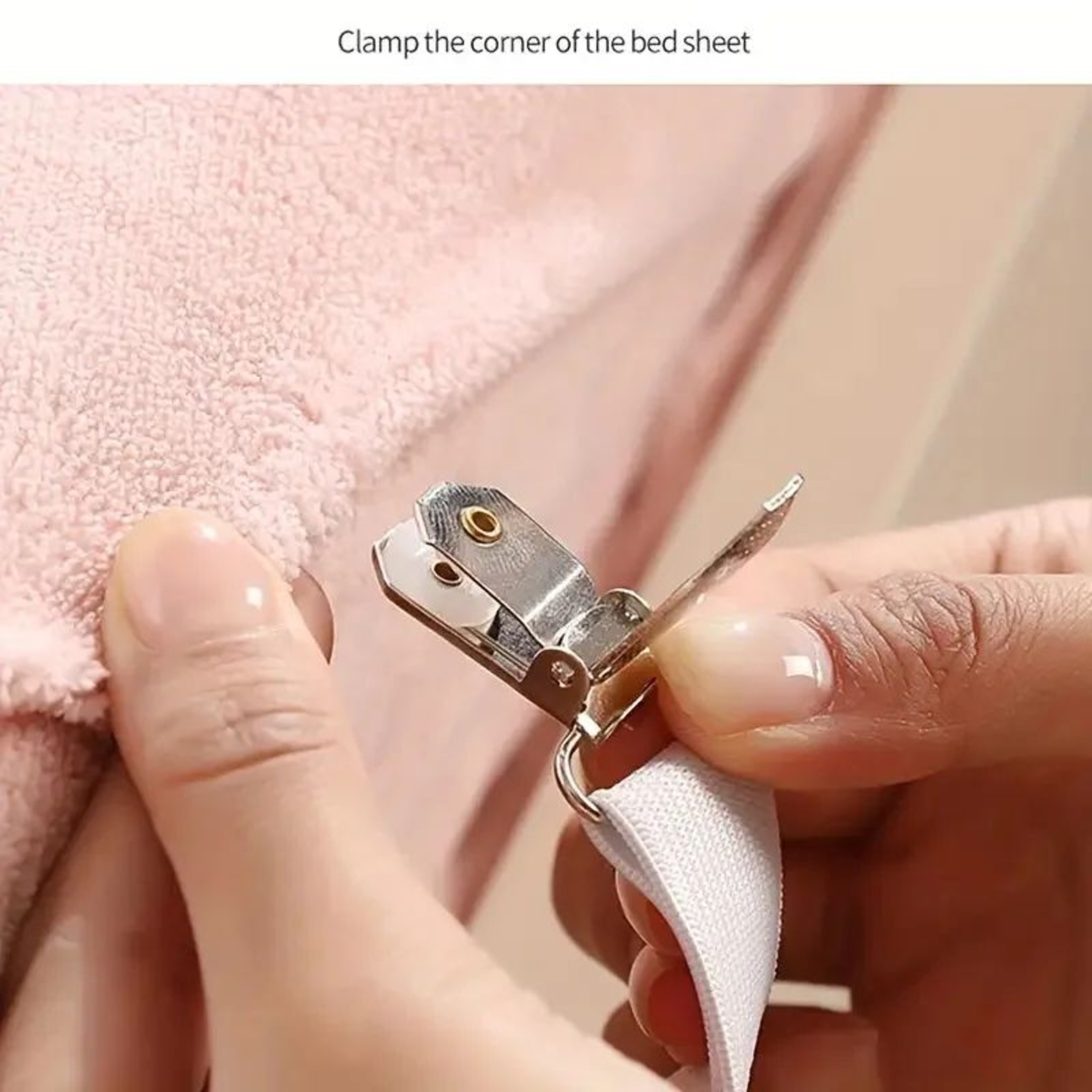 SleepTight Invisible Bed Sheet Clips  Adjustable Bed Sheet Clips With NonSlip Hold 3