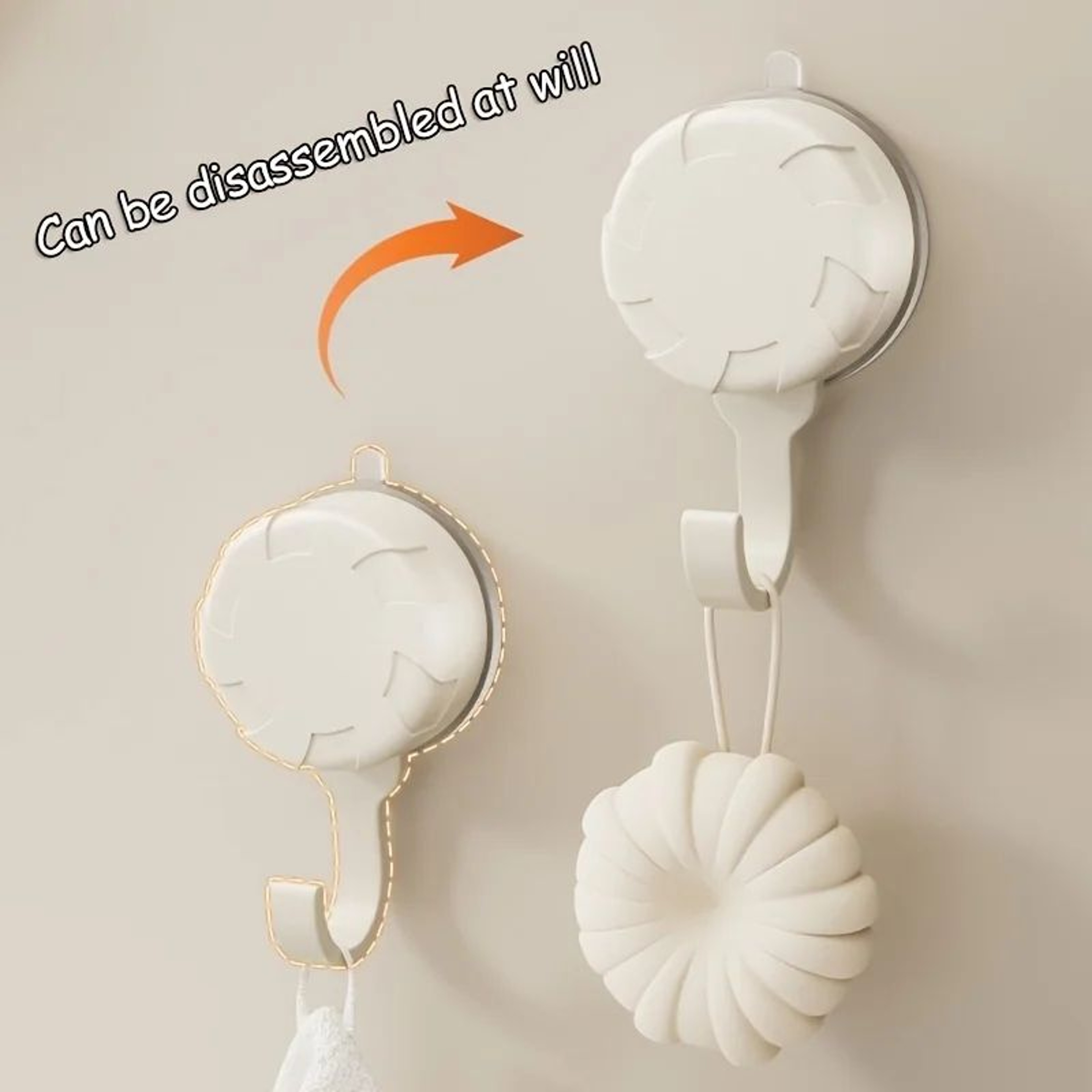 GripHold Strong Suction Cup Hook Set  3Pack Suction Cup Hooks With NoDrill Installation 1