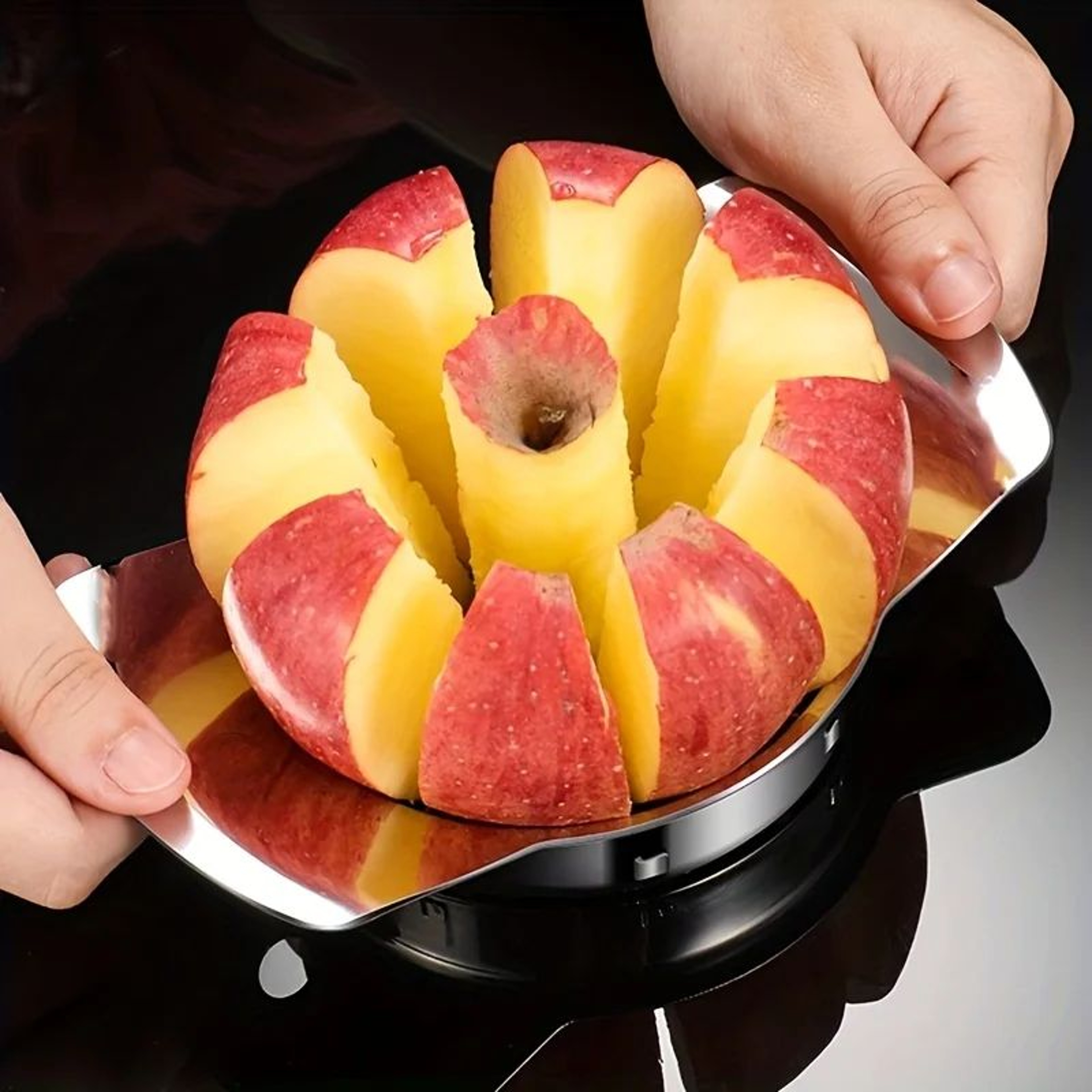 Stainless Steel Fruit Slicer And Peeler Set  Easy Apple Slicer Orange Peeler  Everyday Kitchen Tool 3