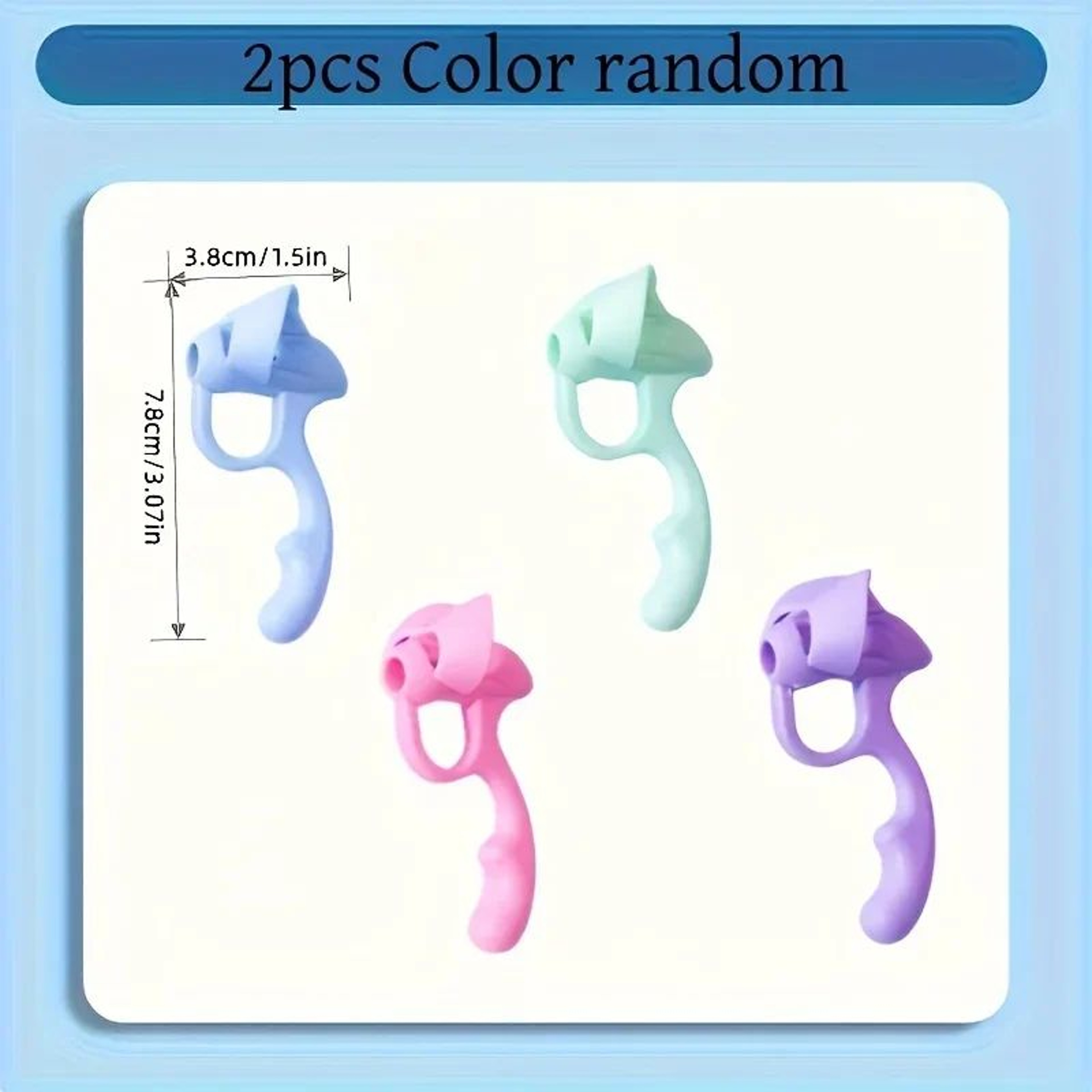 Silicone Pen Grip Correctors  Soft Pencil Holders For Better Handwriting Posture 6