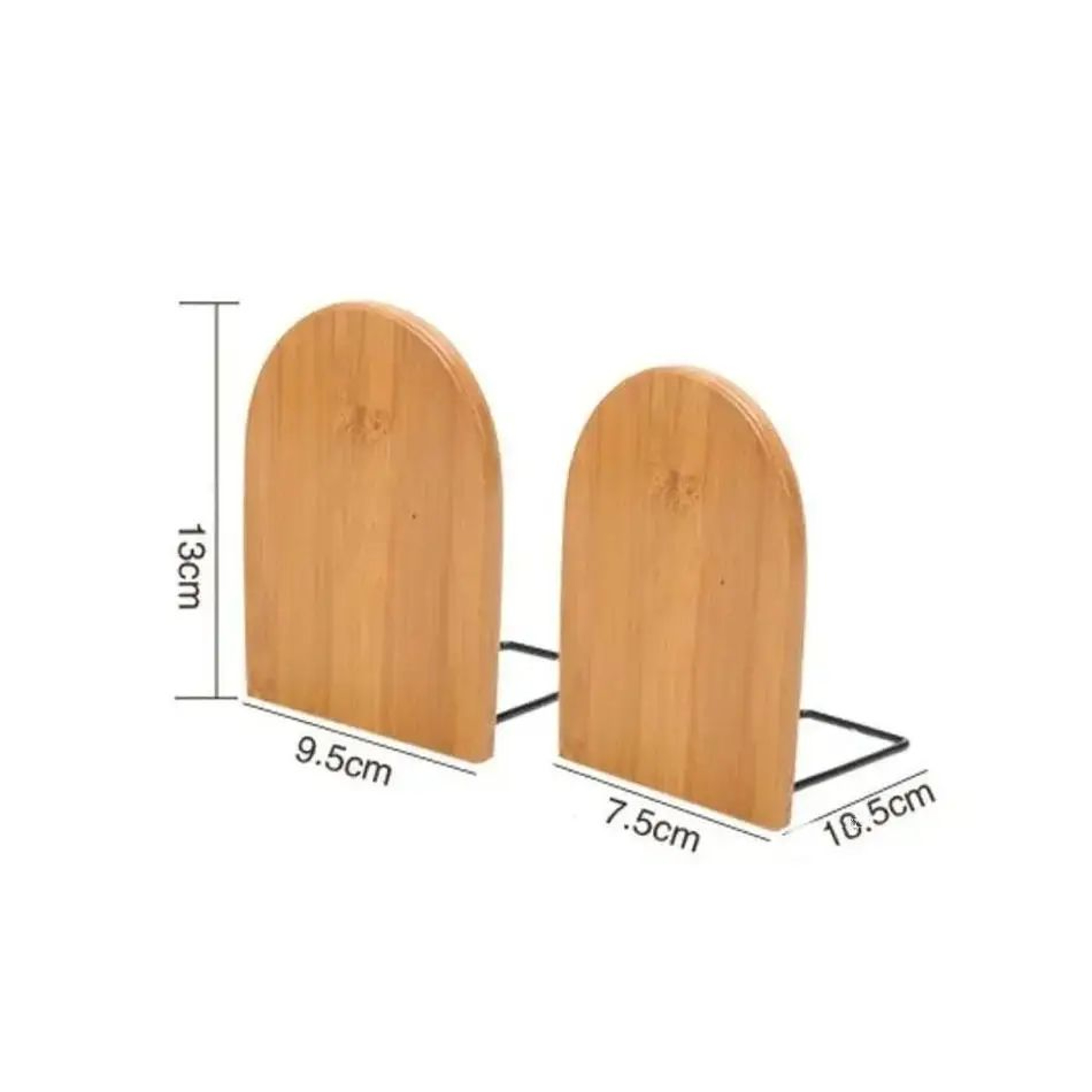 Wood  Iron Desktop Bookends  Minimalist Book Holder For Office And School 5