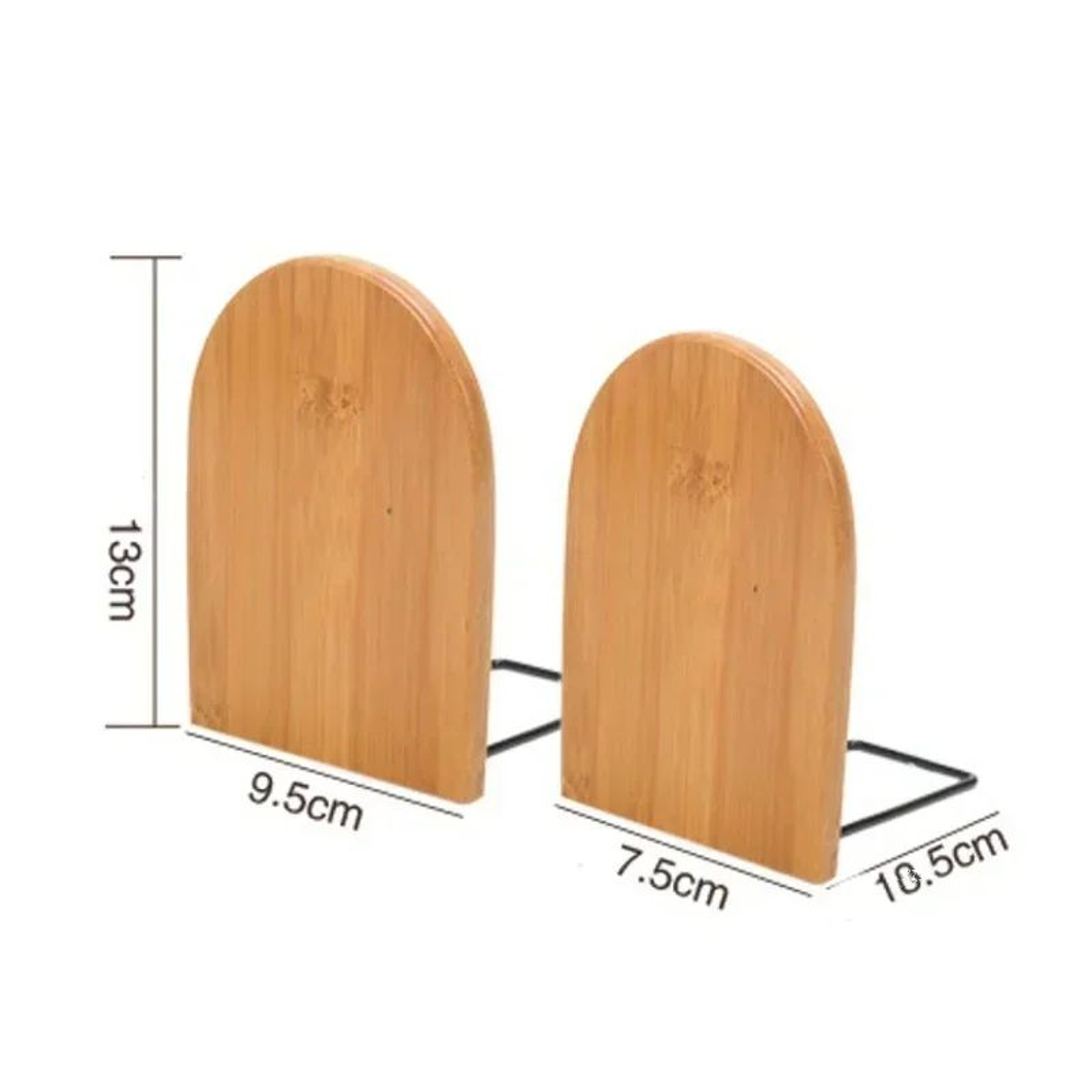 Wood  Iron Desktop Bookends  Minimalist Book Holder For Office And School 7