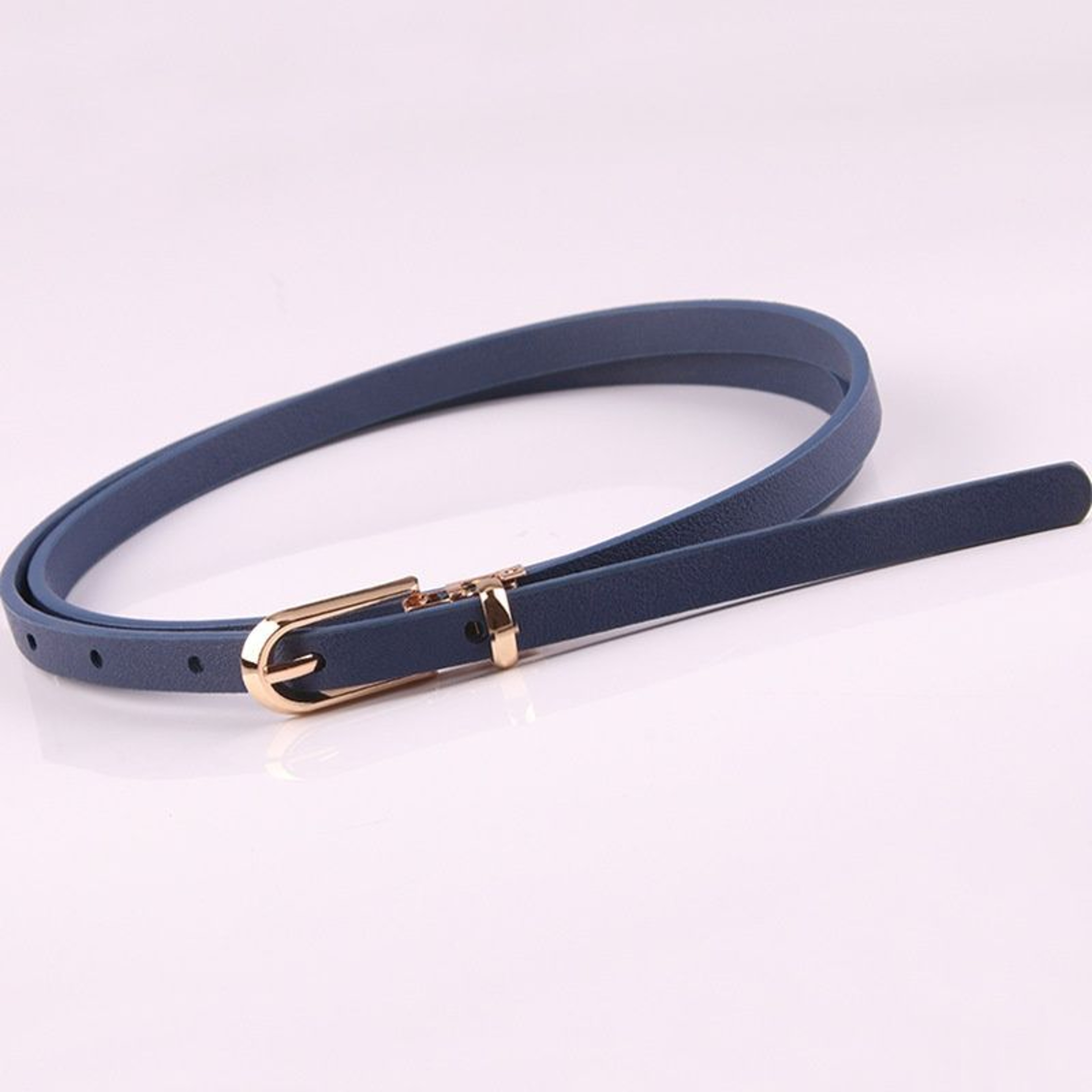 Adjustable Thin Waist Belt For Women  Candy Color Faux Leather Fashion Belt 8