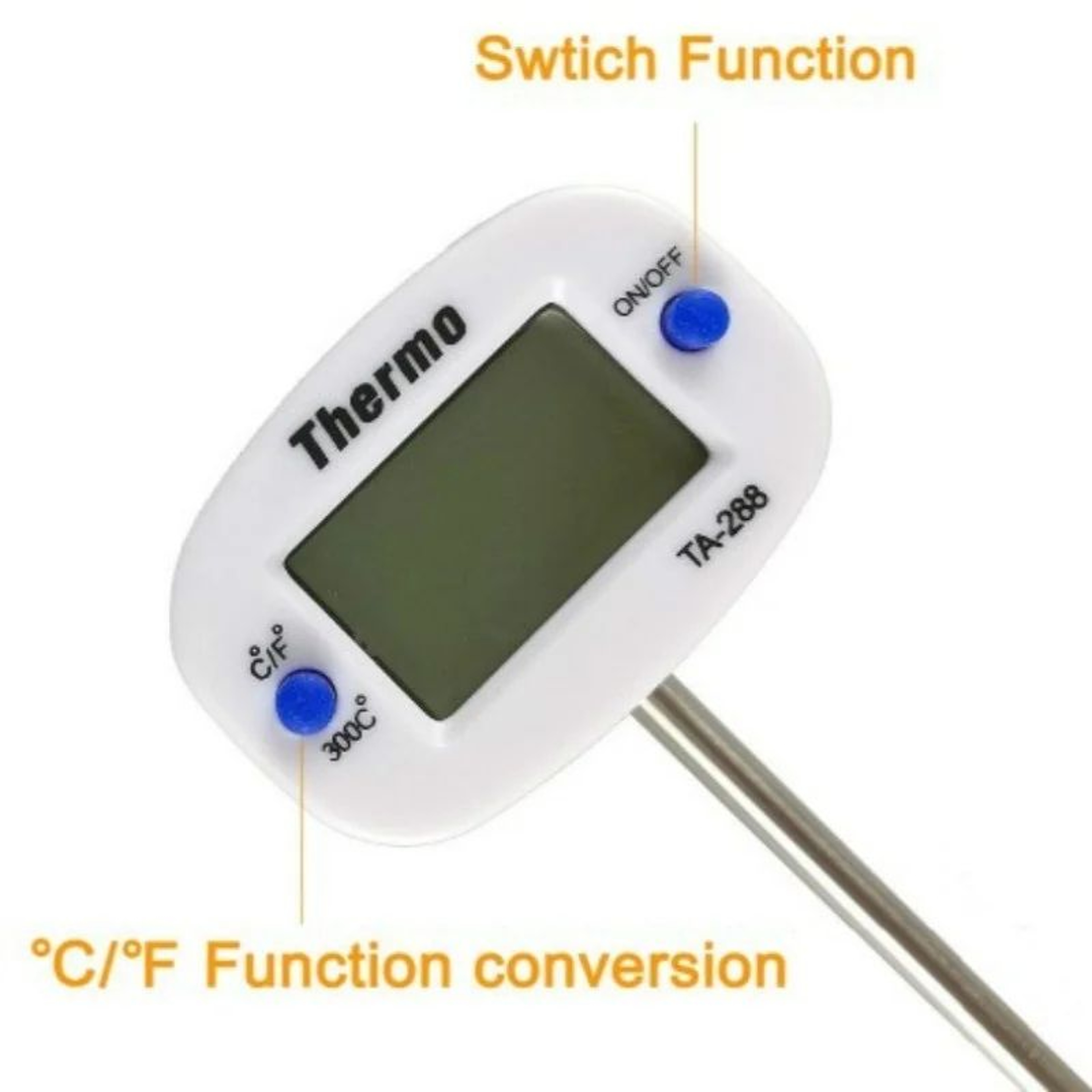 Digital Food Thermometer  Stainless Steel InstantRead Kitchen Probe 3