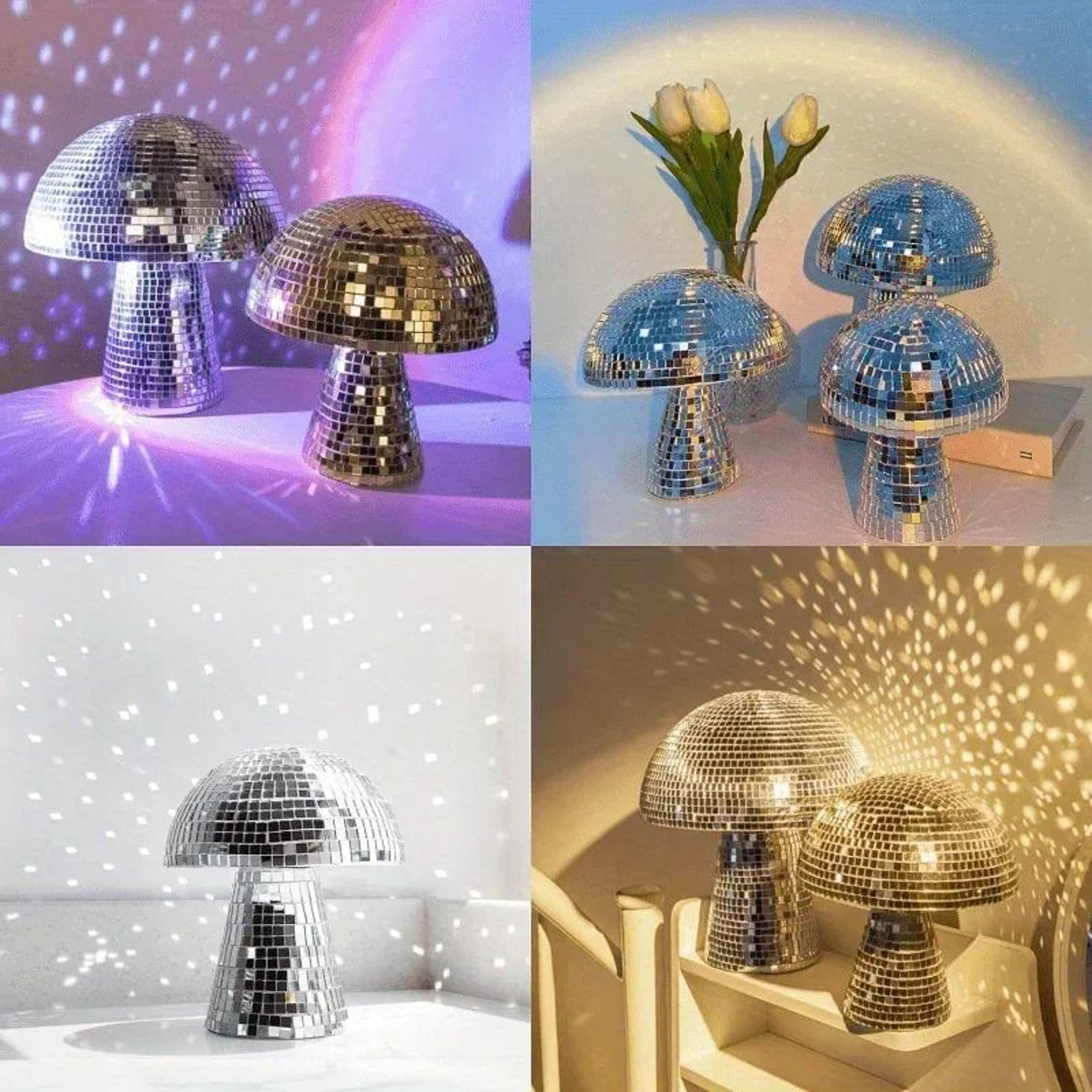 Mushroom Disco Ball Ornament  Mirror Reflective Decor For Bars  Home 1
