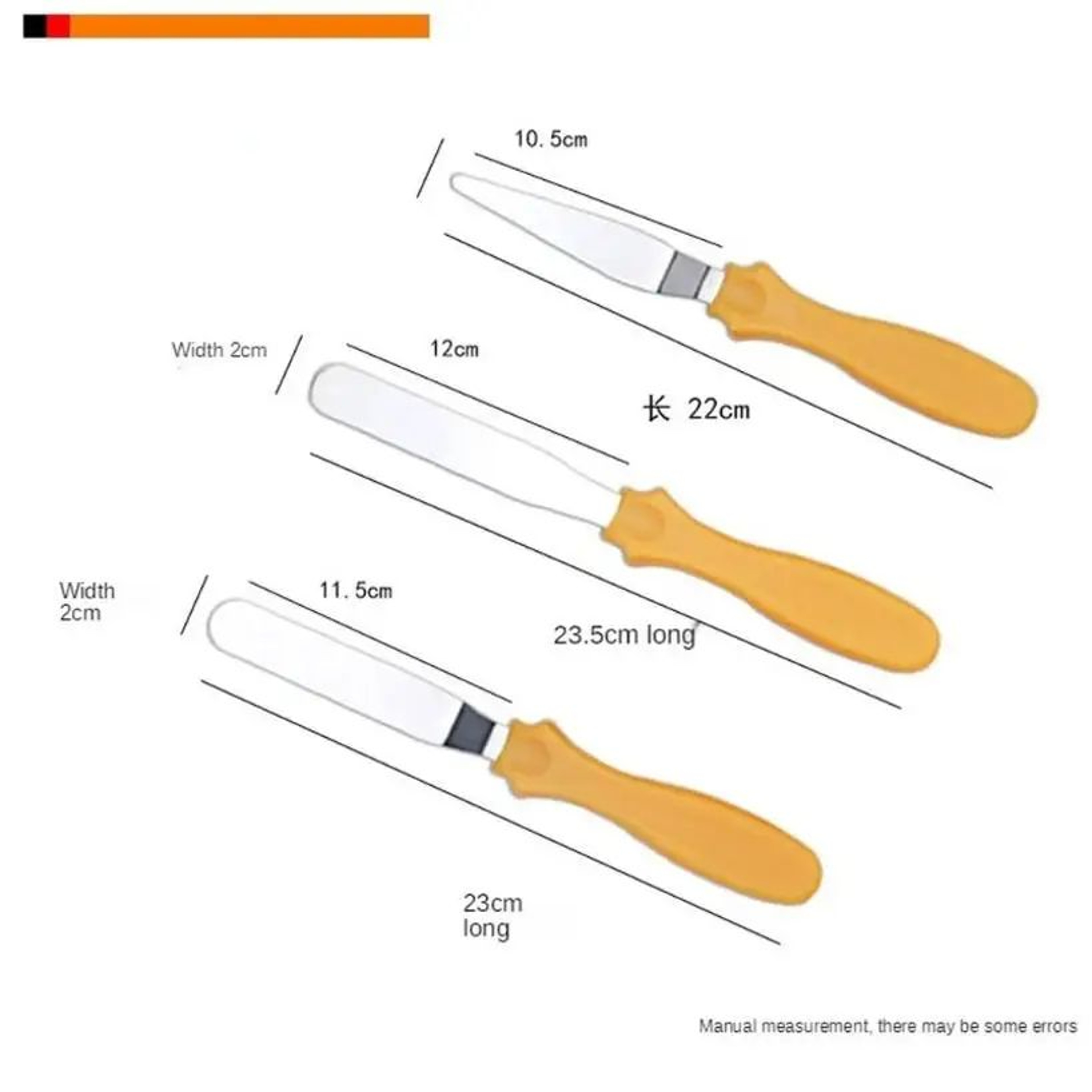 Professional Cake Scraper Set  Stainless Steel Spatula  Icing Smoother Tools 3