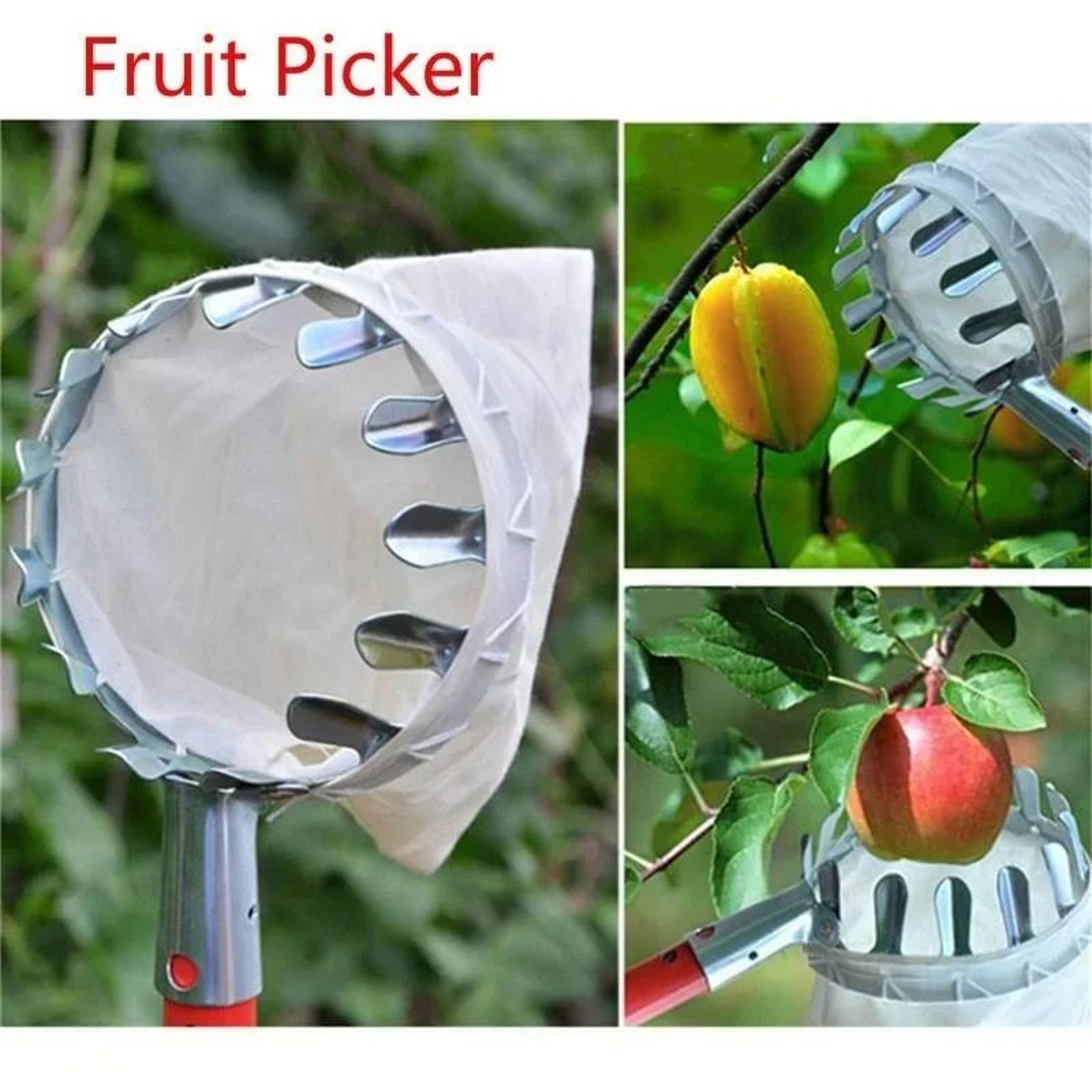 Telescopic Fruit Picker Tool For High Trees Durable Garden Harvest Tool 0