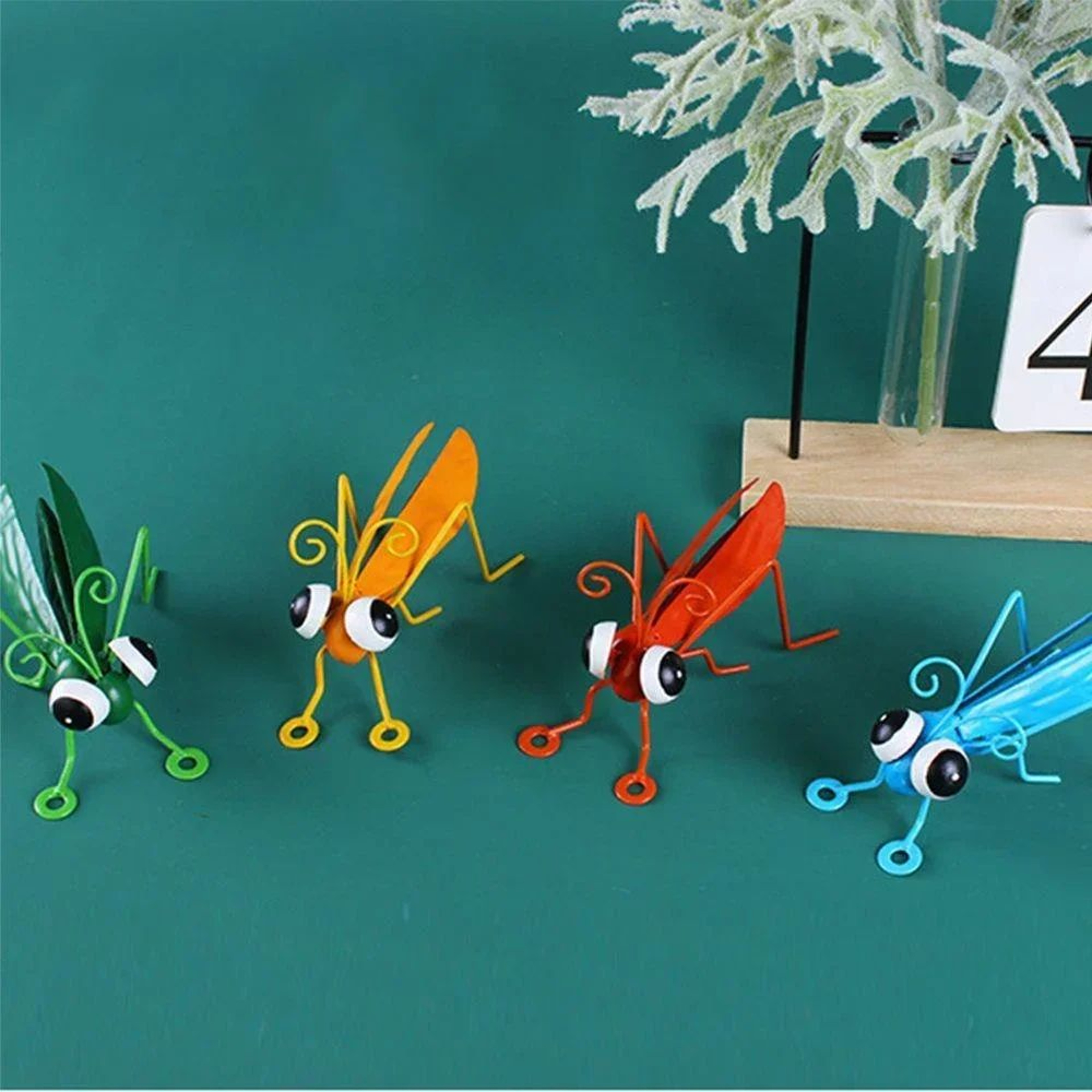 Cute Metal Grasshopper Garden Decor Outdoor Wall And Tree Art Accent 3