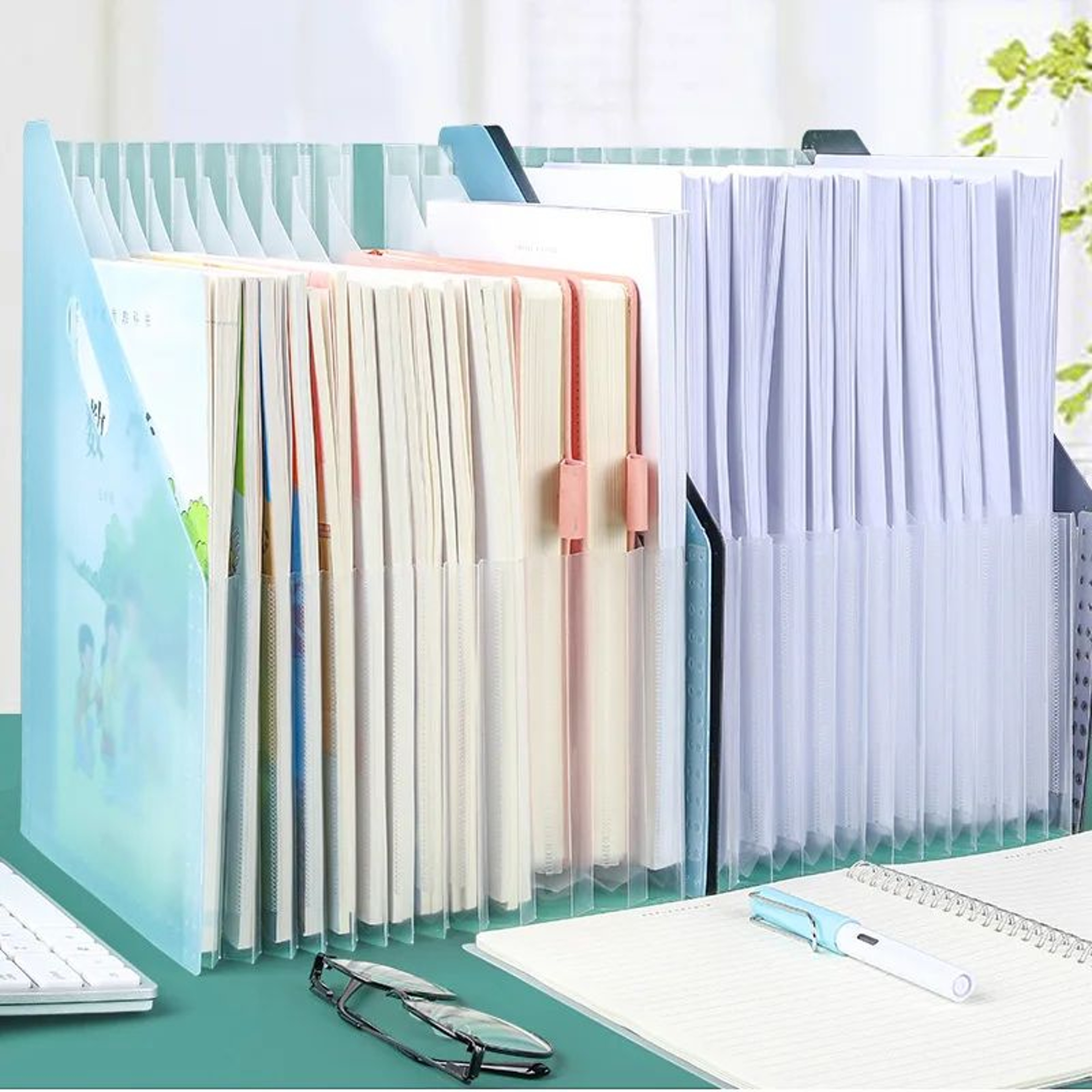 Expanding Desk File Organizer MultiLayer Document Folder For Office And School 0
