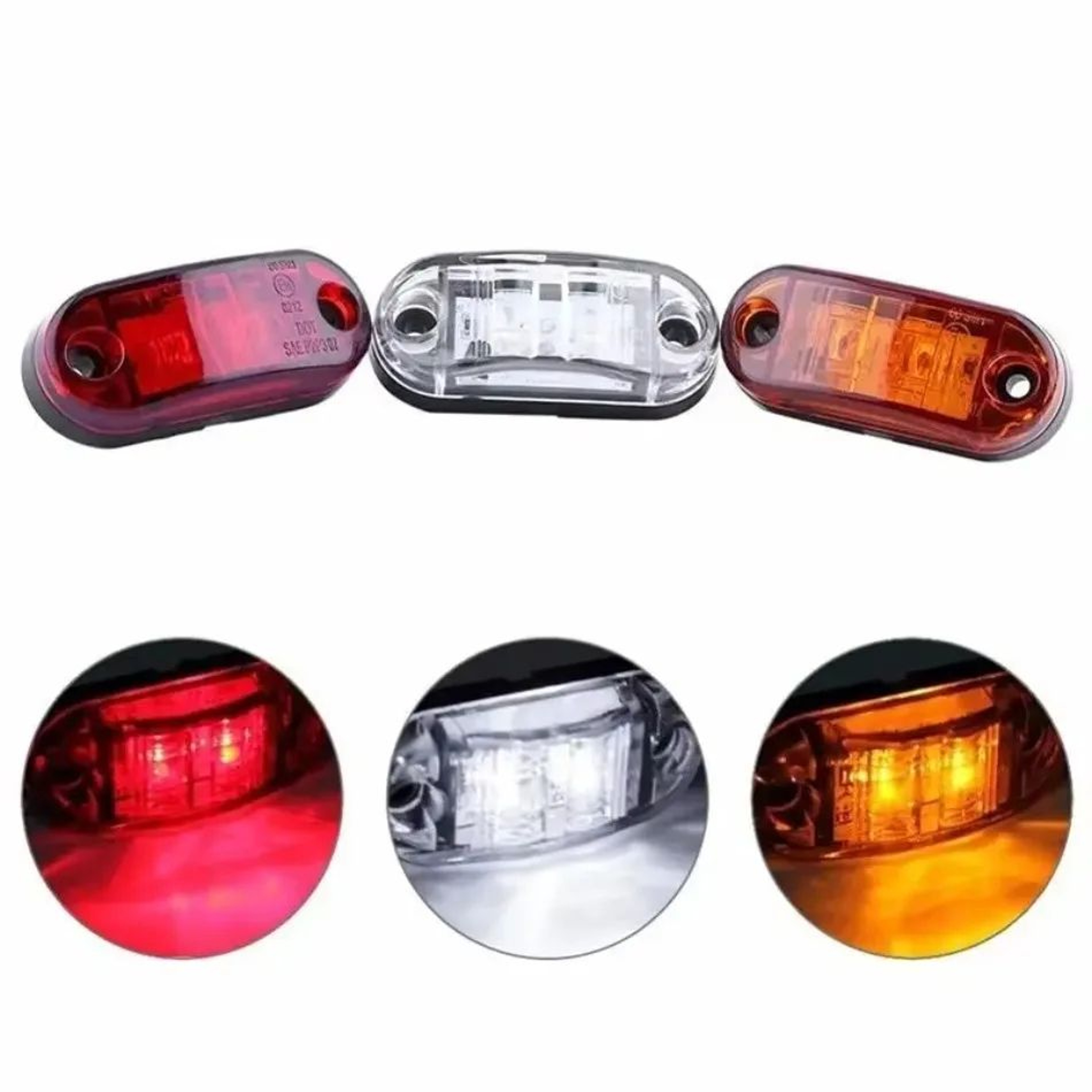 Universal 12V24V Waterproof LED Side Marker Tail Light For Trucks  Trailers 1