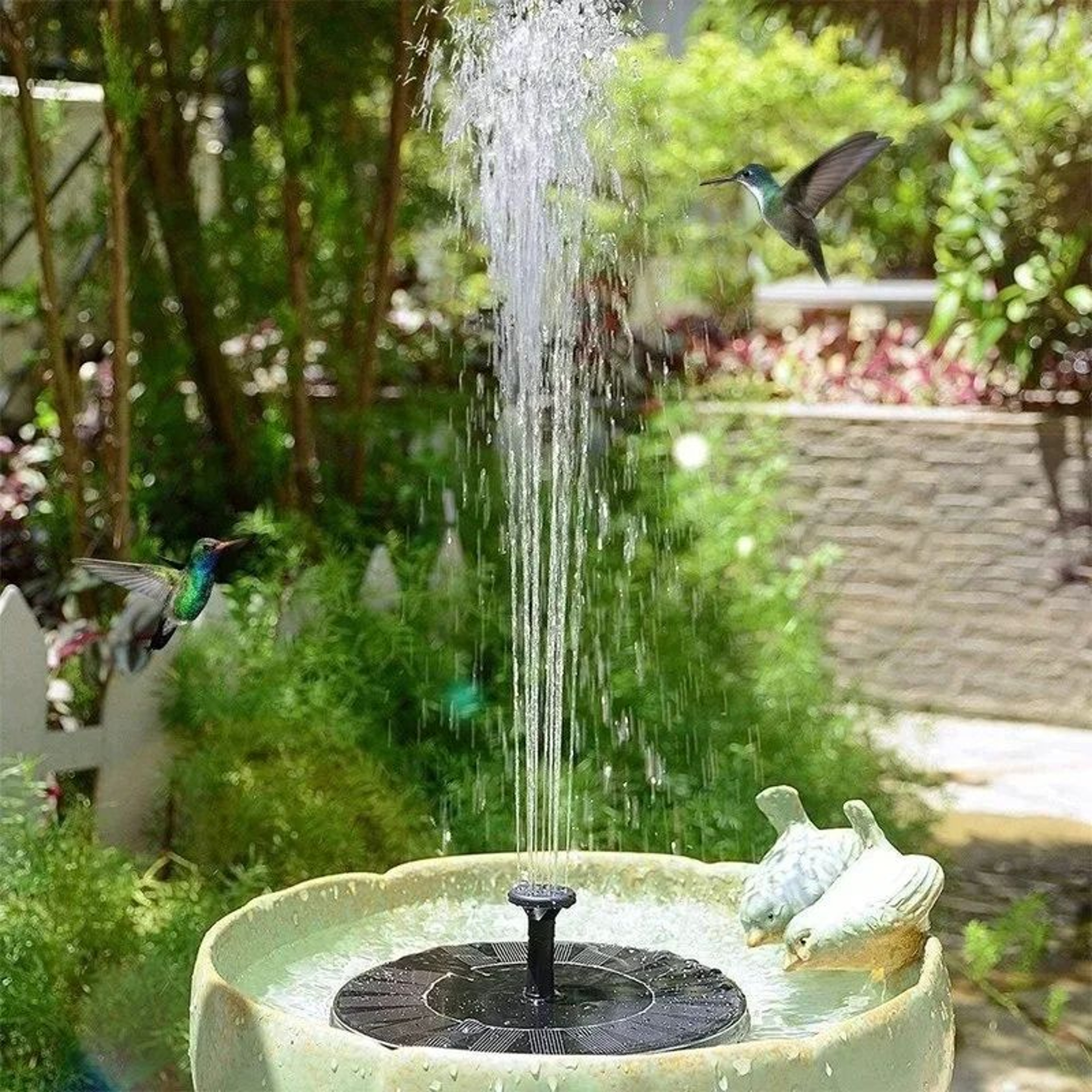 Mini Solar Water Fountain Floating Pond  Bird Bath Decor 3