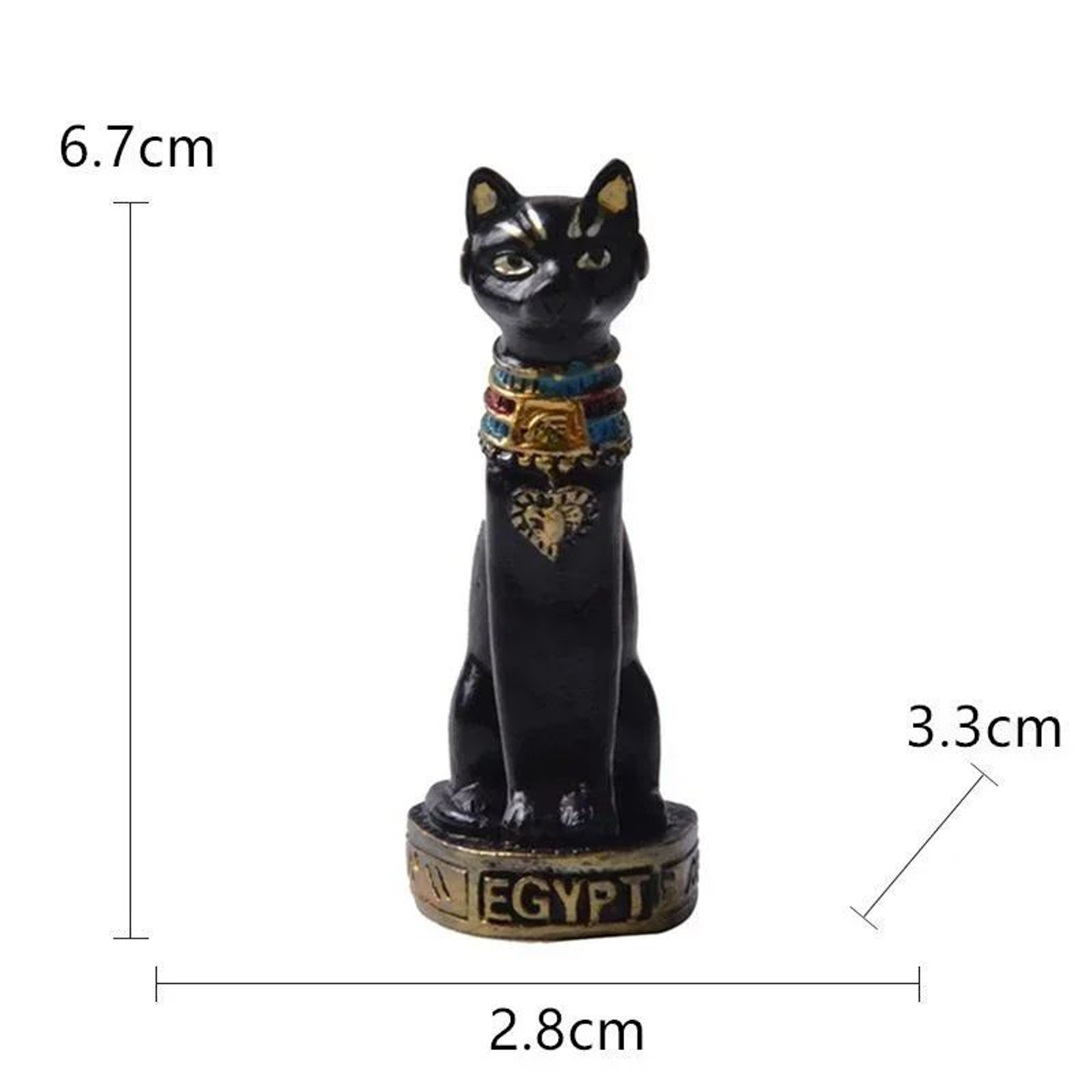 Regal Bastet Egyptian Cat Statue  Elegant Home Decor  Egyptian Figurine Accent 4