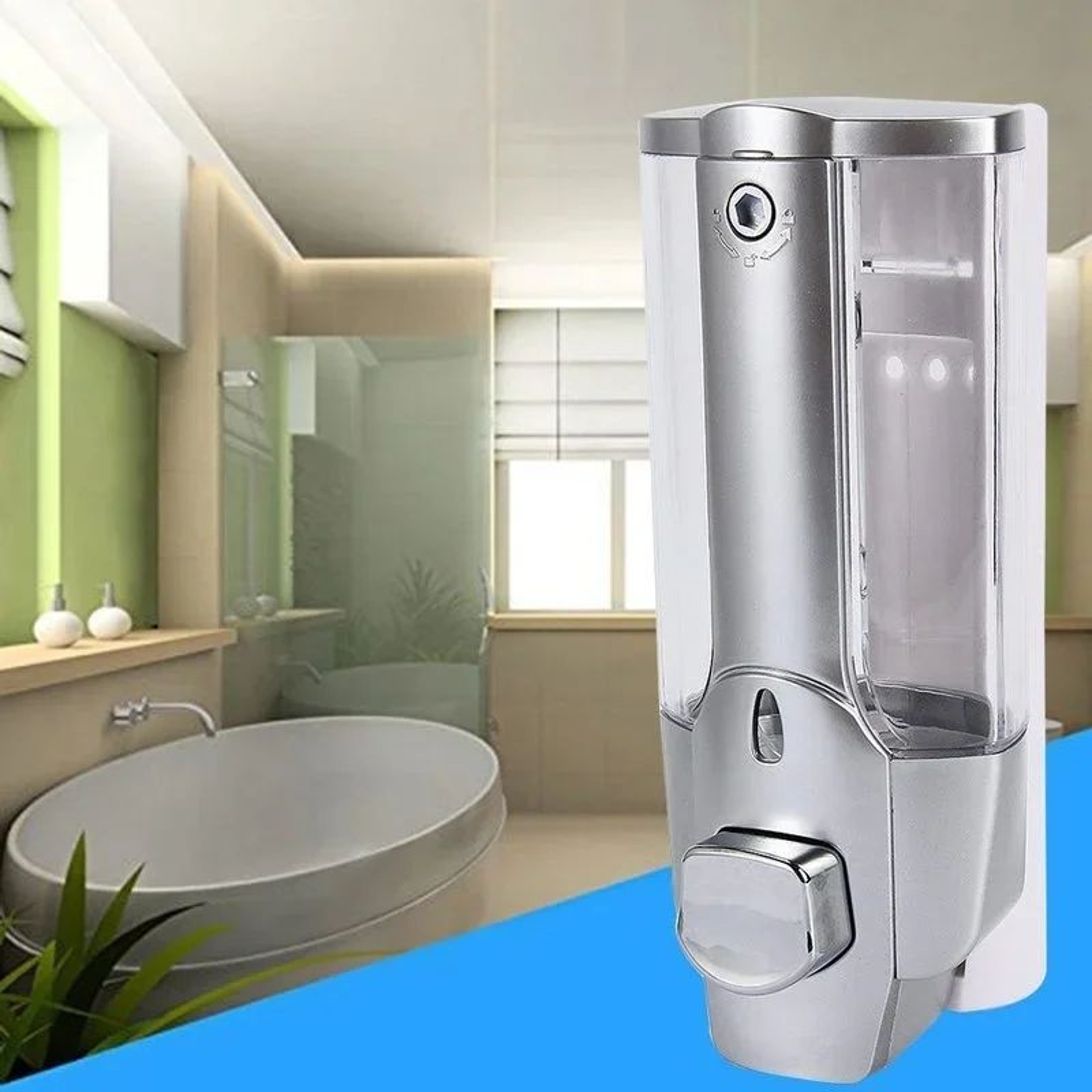 Sleek 350ml Wall Mounted Soap Dispenser  Refillable Wall Mounted Soap Dispenser For Modern Bathroom 1