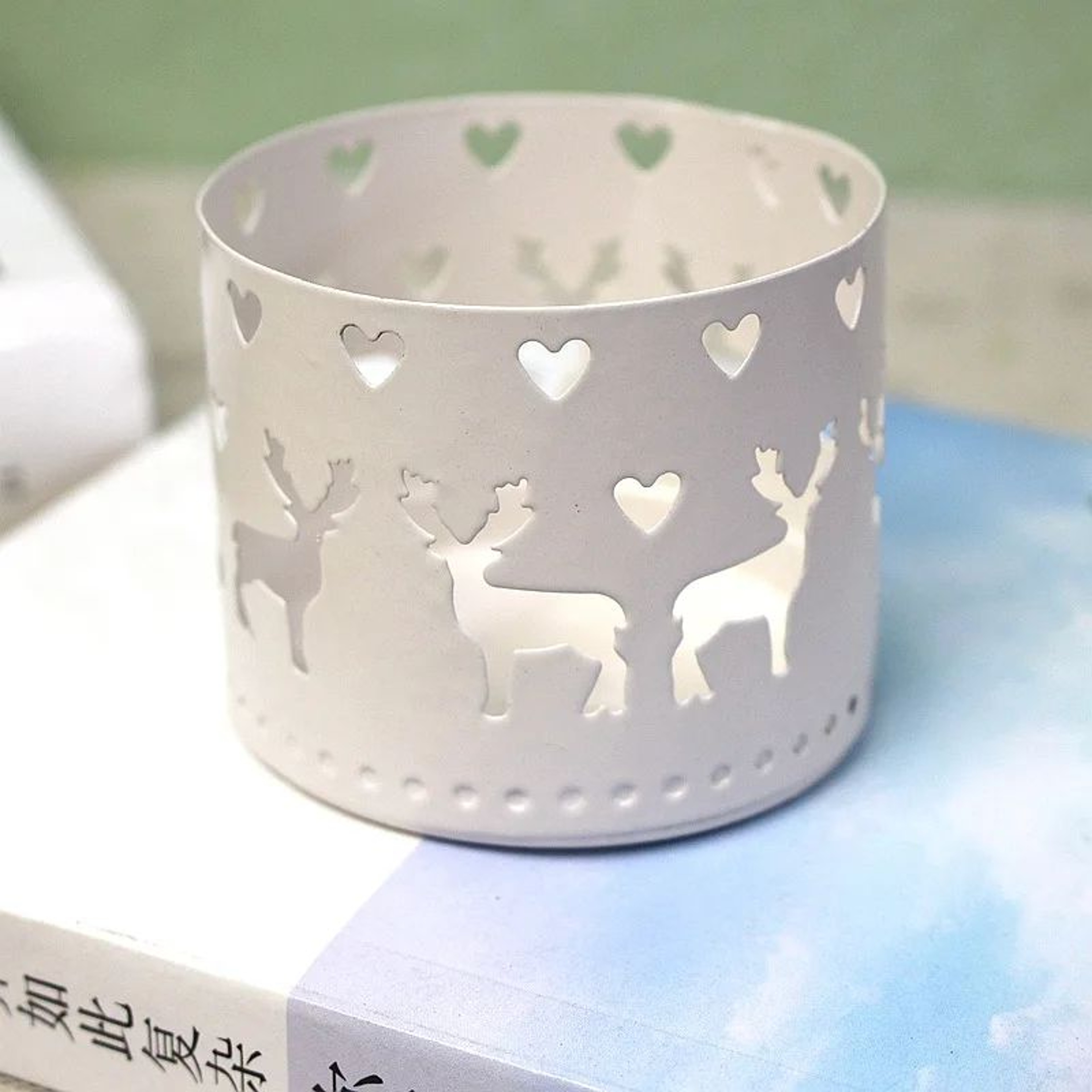 Vintage Snowflake Deer Candle Holder  Elegant Christmas Candle Holder For Festive Table Decor 7