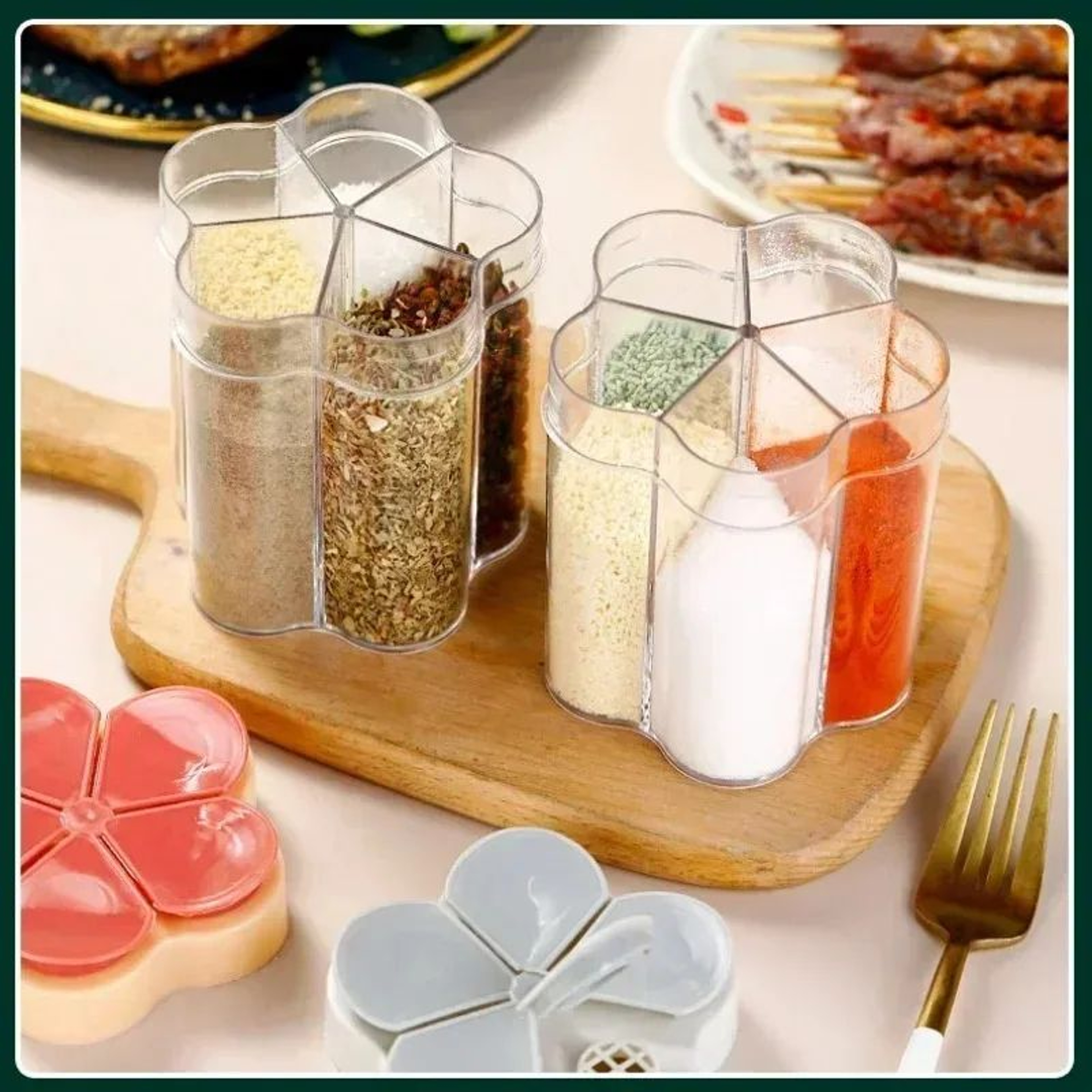 Compact Travel Spice Container  Portable Seasoning Jar For Kitchen  Camping 2