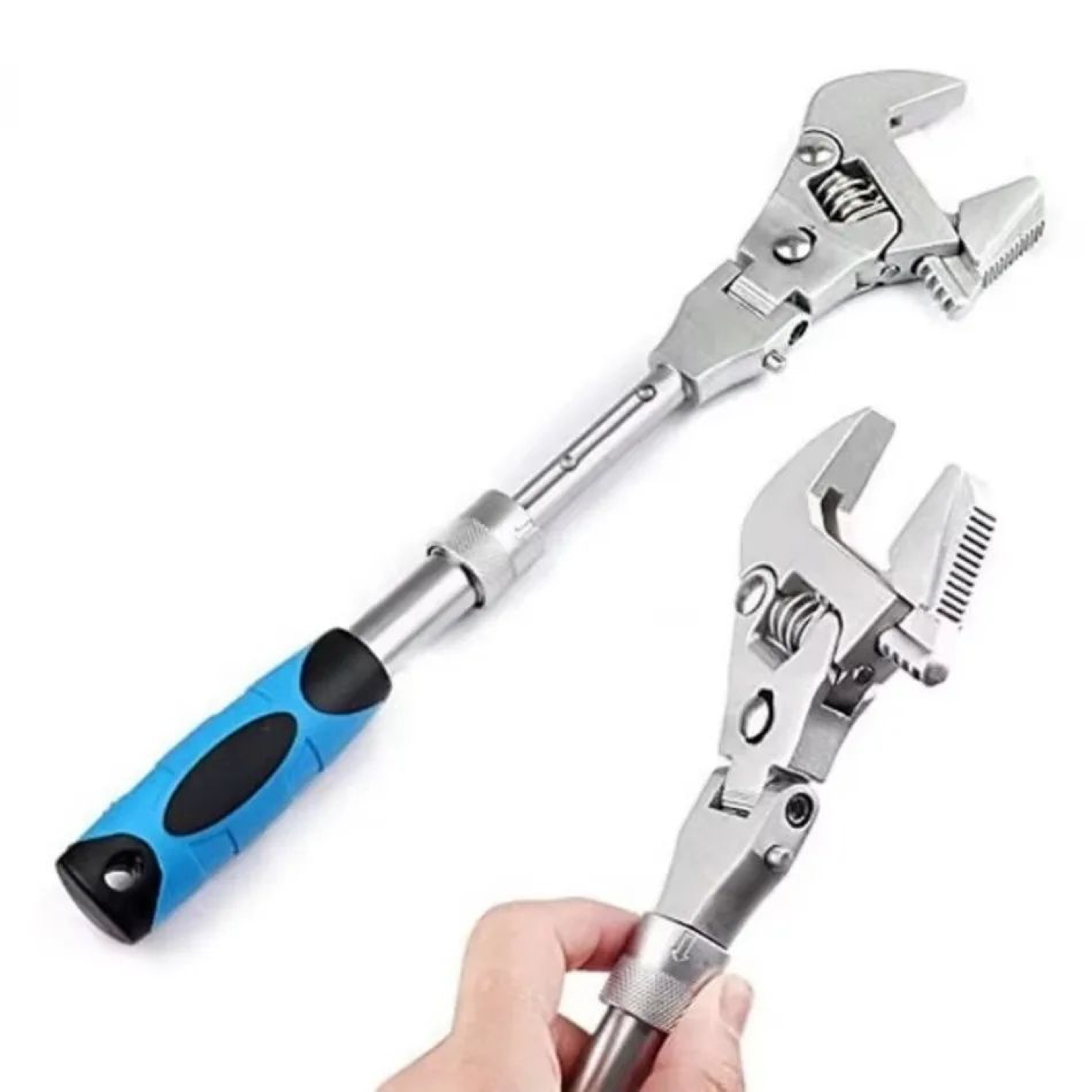 FlexPro 10Inch Telescopic Adjustable Ratchet Wrench  HeavyDuty Adjustable Wrench For Tight Spaces 1