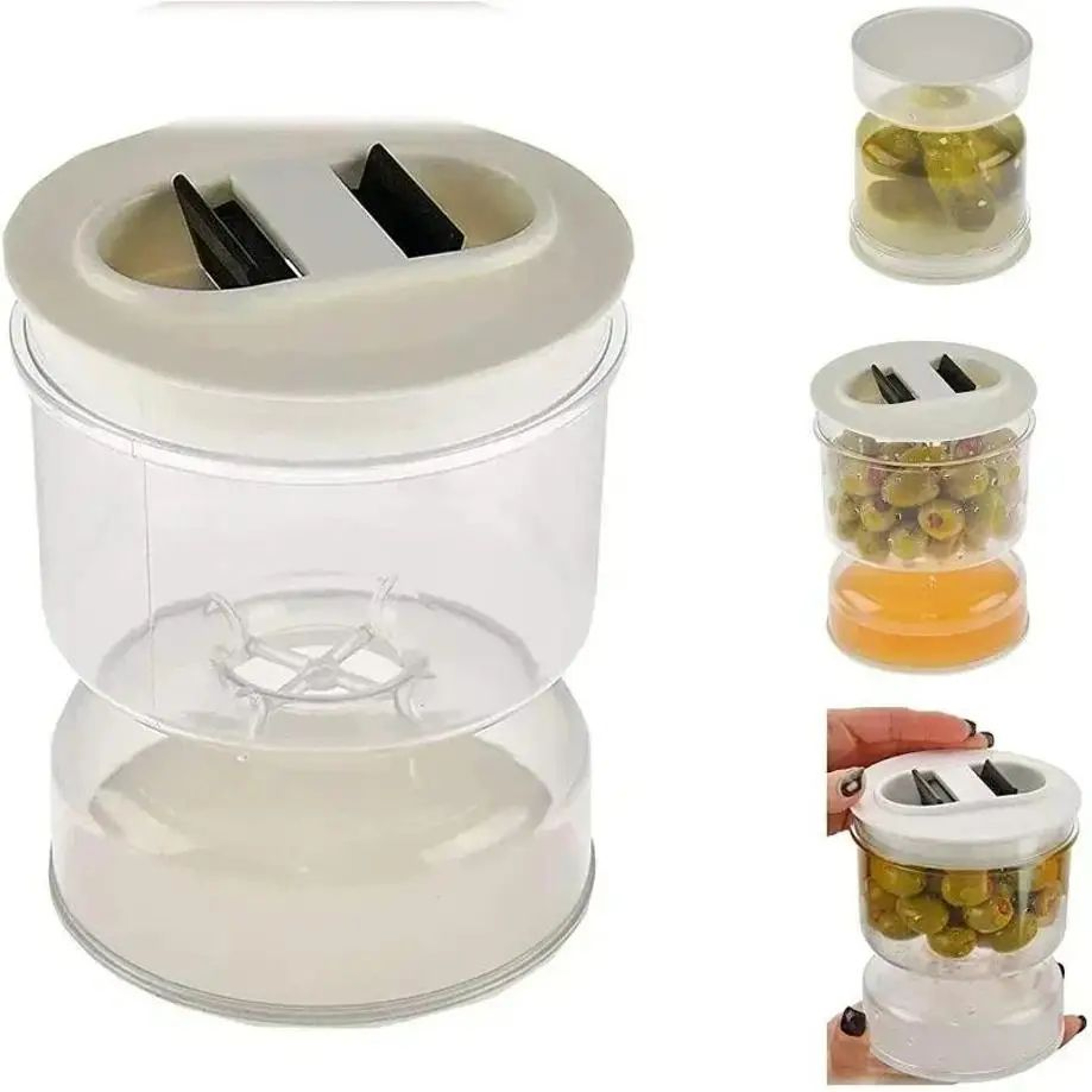 FreshLock Pickle Storage Jar  Airtight Pickle Container With Strainer For Wet  Dry Separation 0