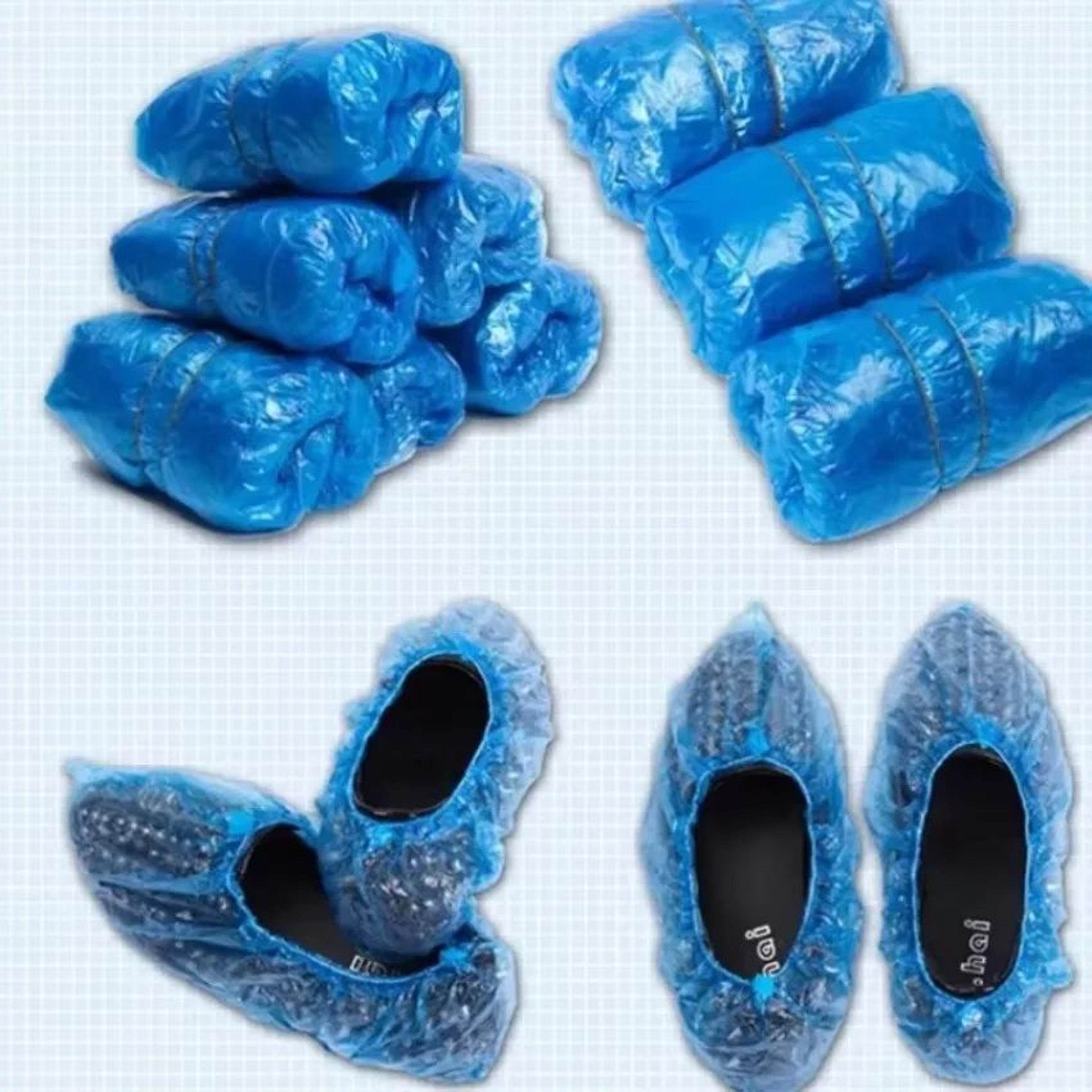 100Pack Waterproof Disposable Shoe Covers  Durable Waterproof Shoe Covers For Home  Medical Use 0