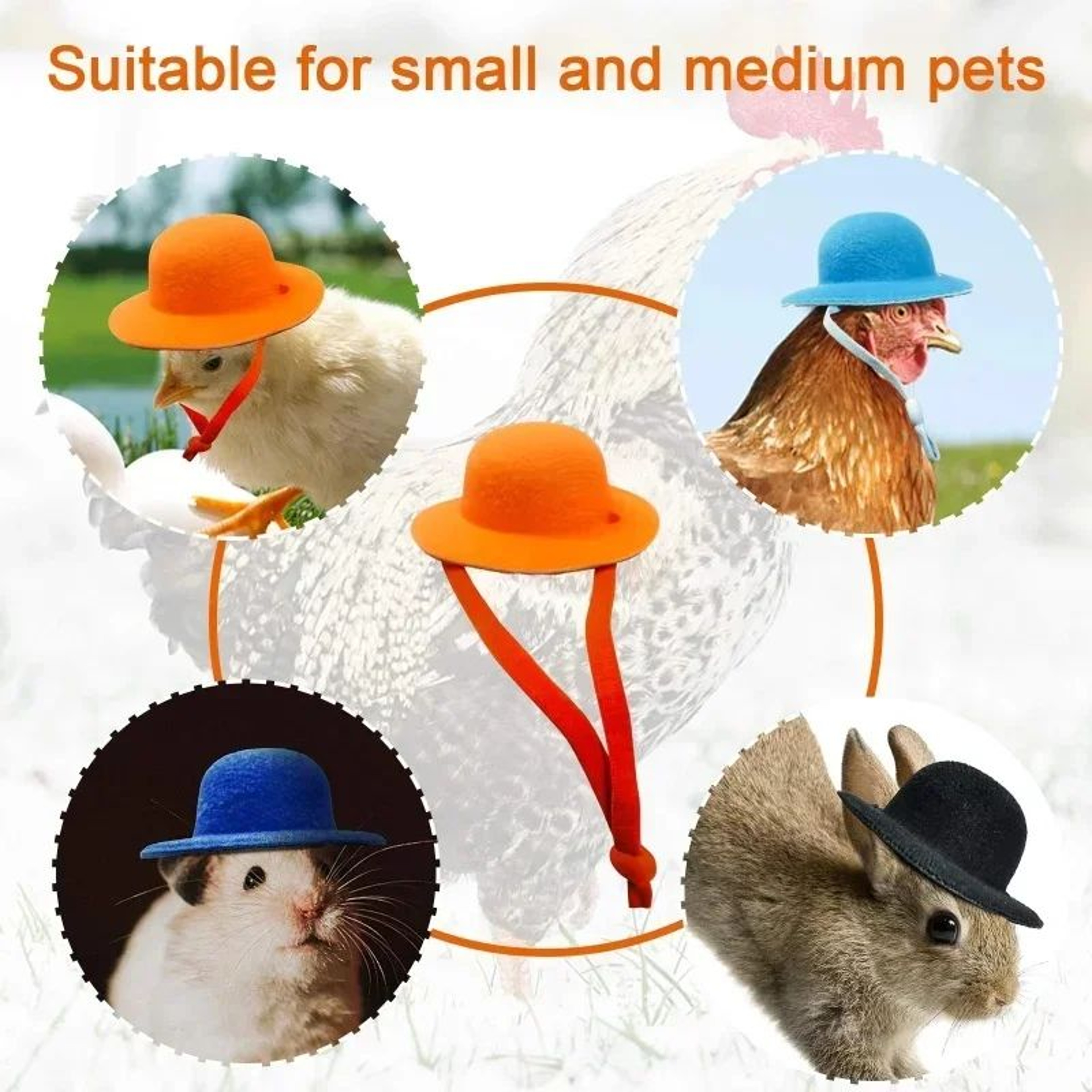 Funny Chicken Hat For Hens  Mini Top Hat Costume For Chickens Ducks  Small Pets 2