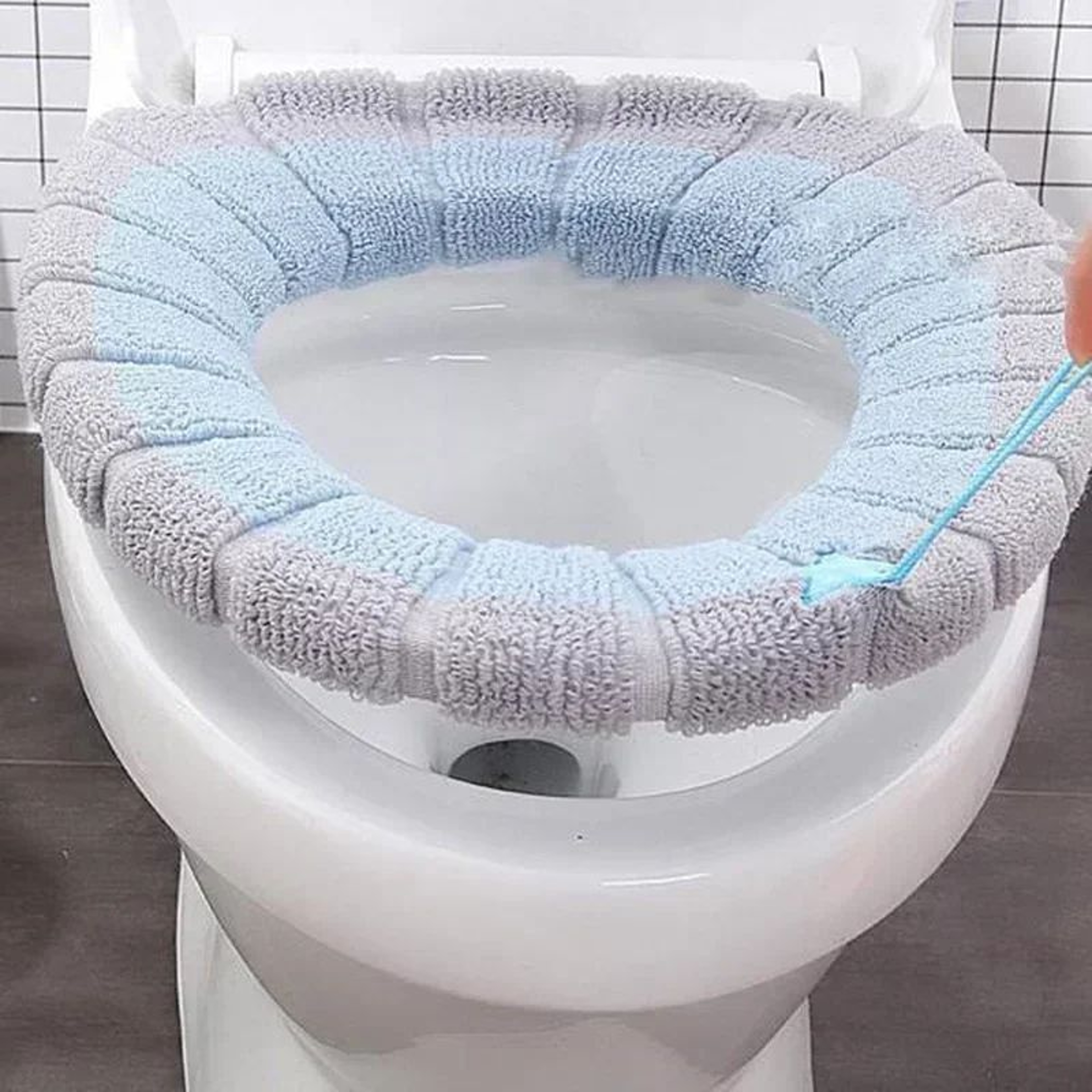 Thickened Toilet Seat Cover Pad  Warm Washable  NonSlip Soft Toilet Seat Cover 2