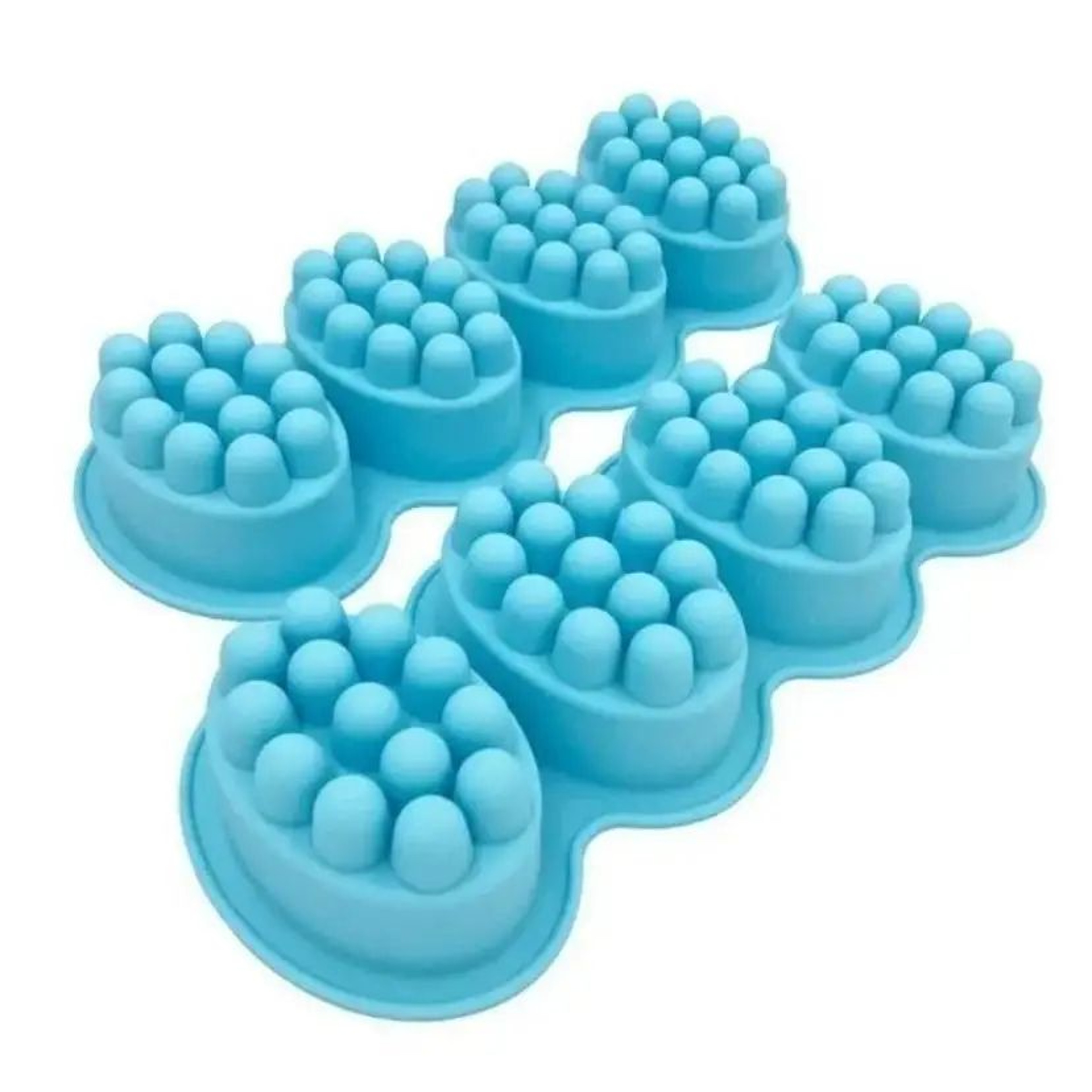FlexForm 4Cavity Massage Soap Mold  Oval Silicone Soap Mold For DIY Crafts Chocolate  Resin 0