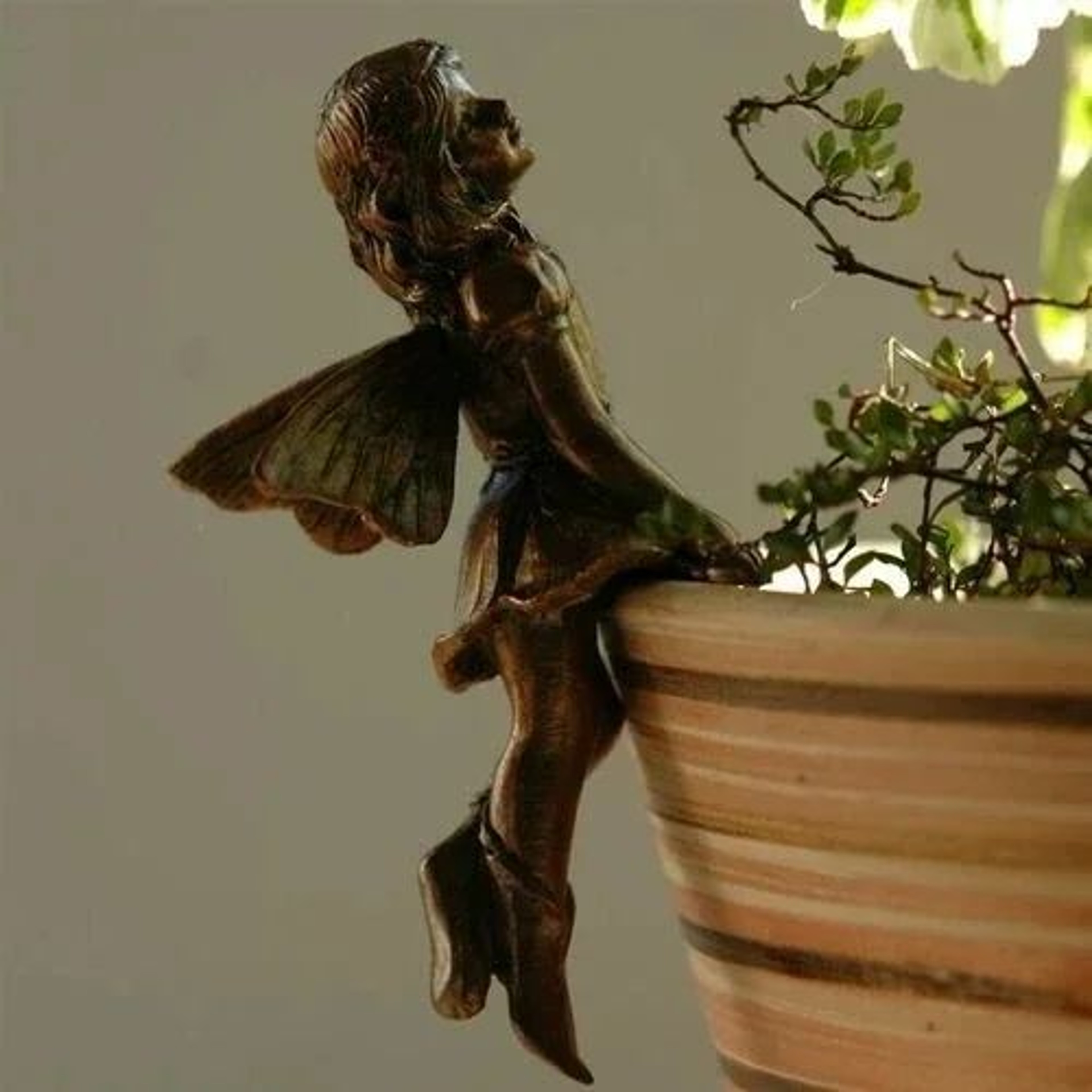 BlossomGrace Fairy Pot Huggers  Angel Resin Garden Planter Decoration For Flower Pots 8