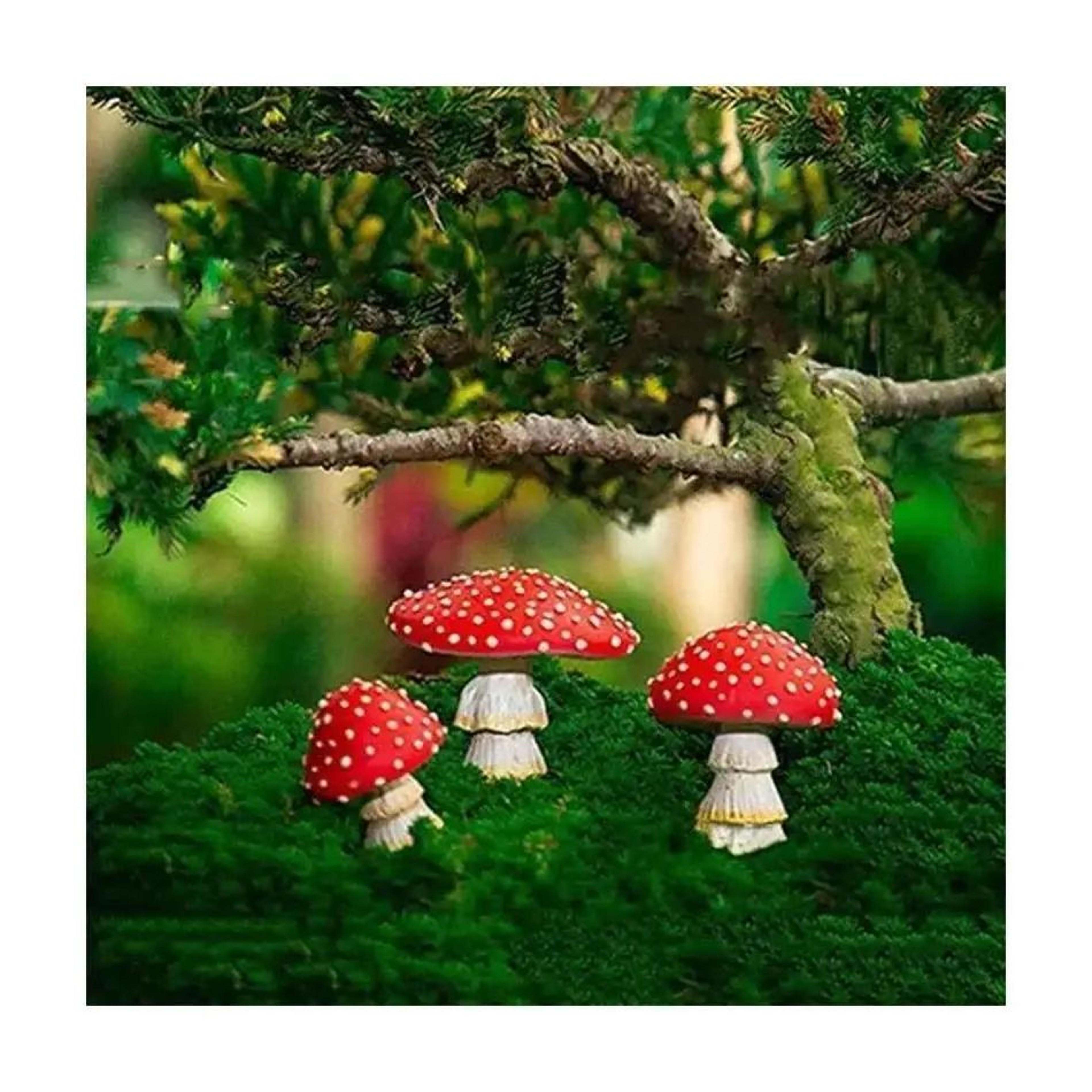 GlowShroom 3Piece Mini Mushroom Garden Decor  GlowintheDark Fairy Garden Miniatures 3