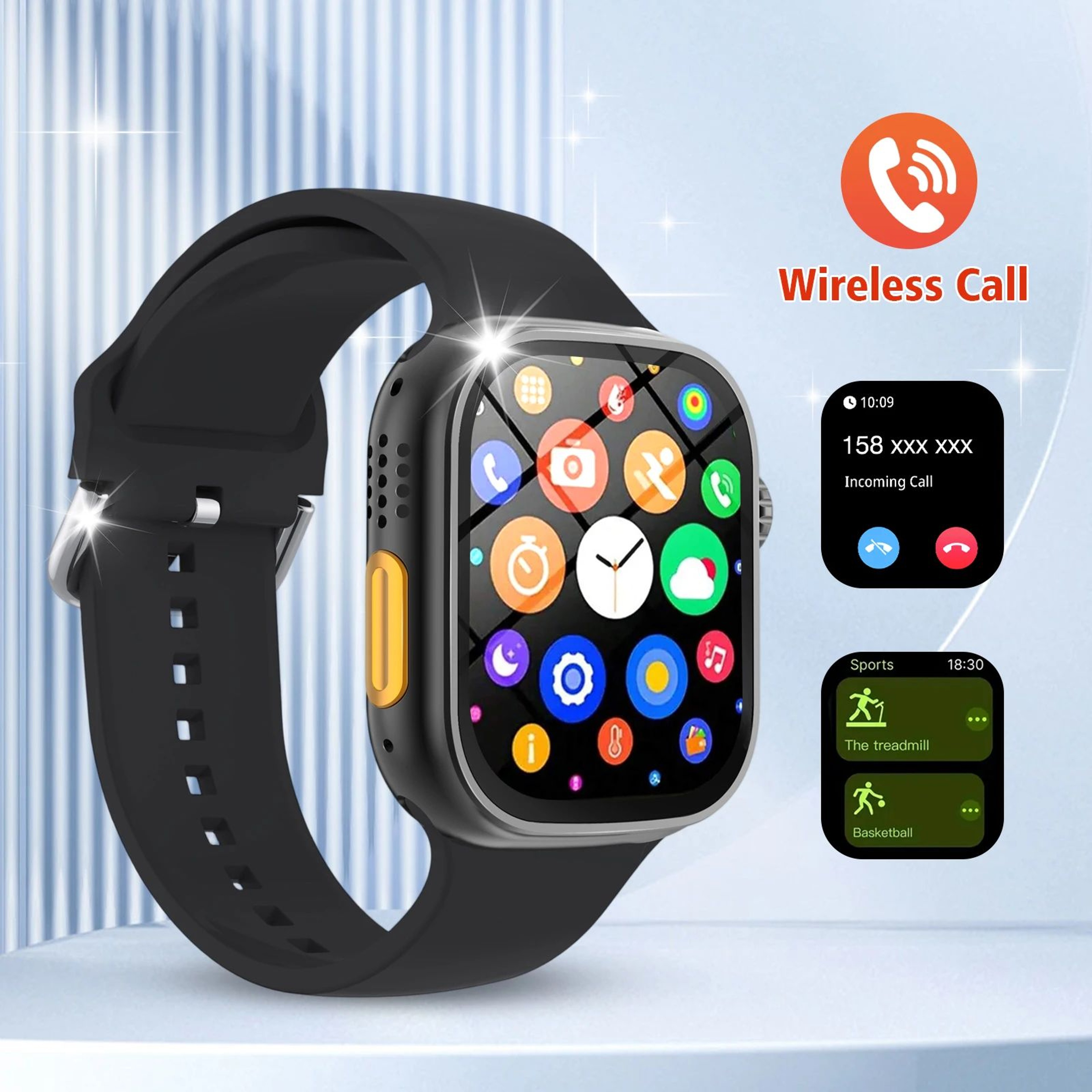 201 HD Sports Smart Watch With Bluetooth Calling  Health Monitor 2