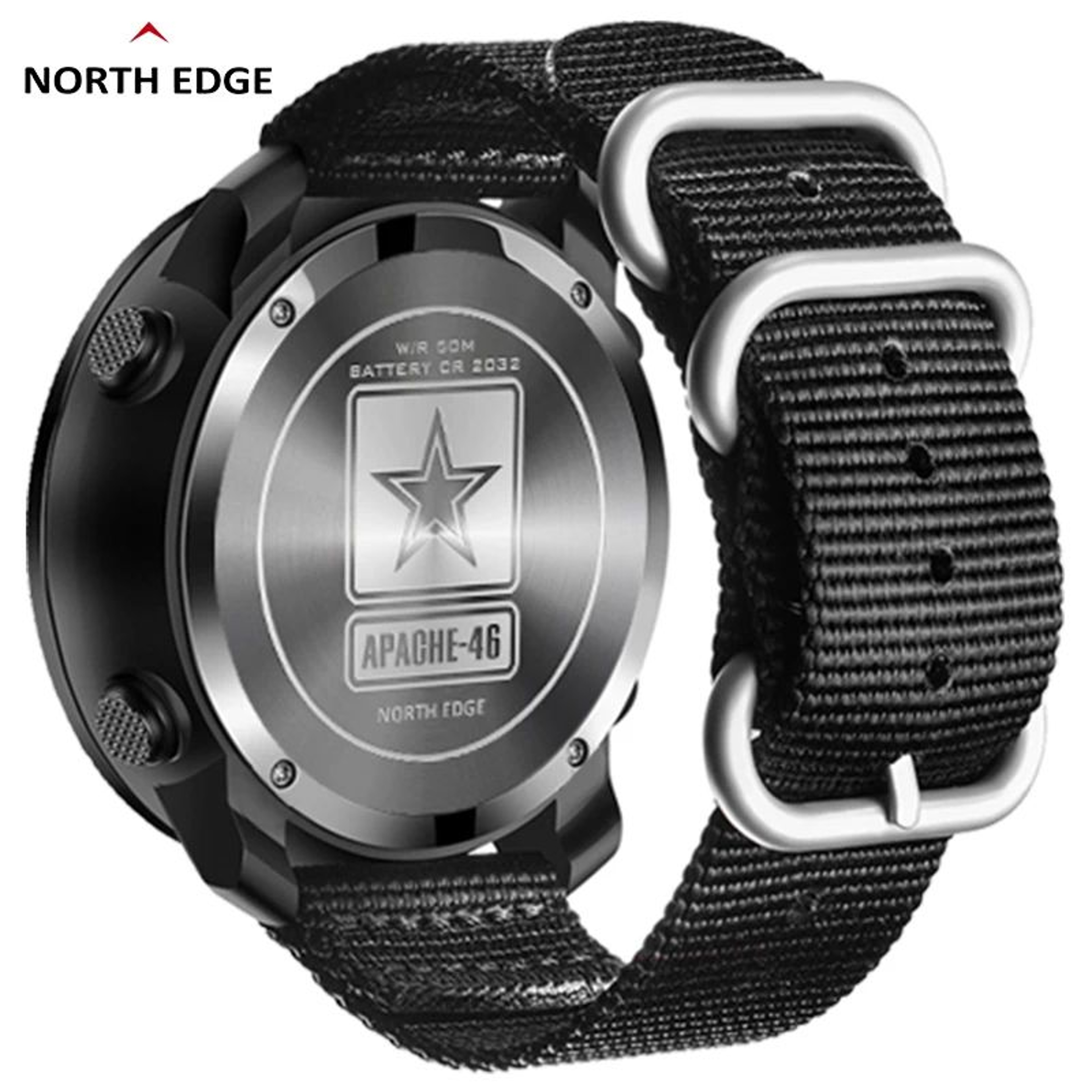 NORTH EDGE APACHE46 Outdoor Sports Watch With Altimeter Barometer  Compass 6