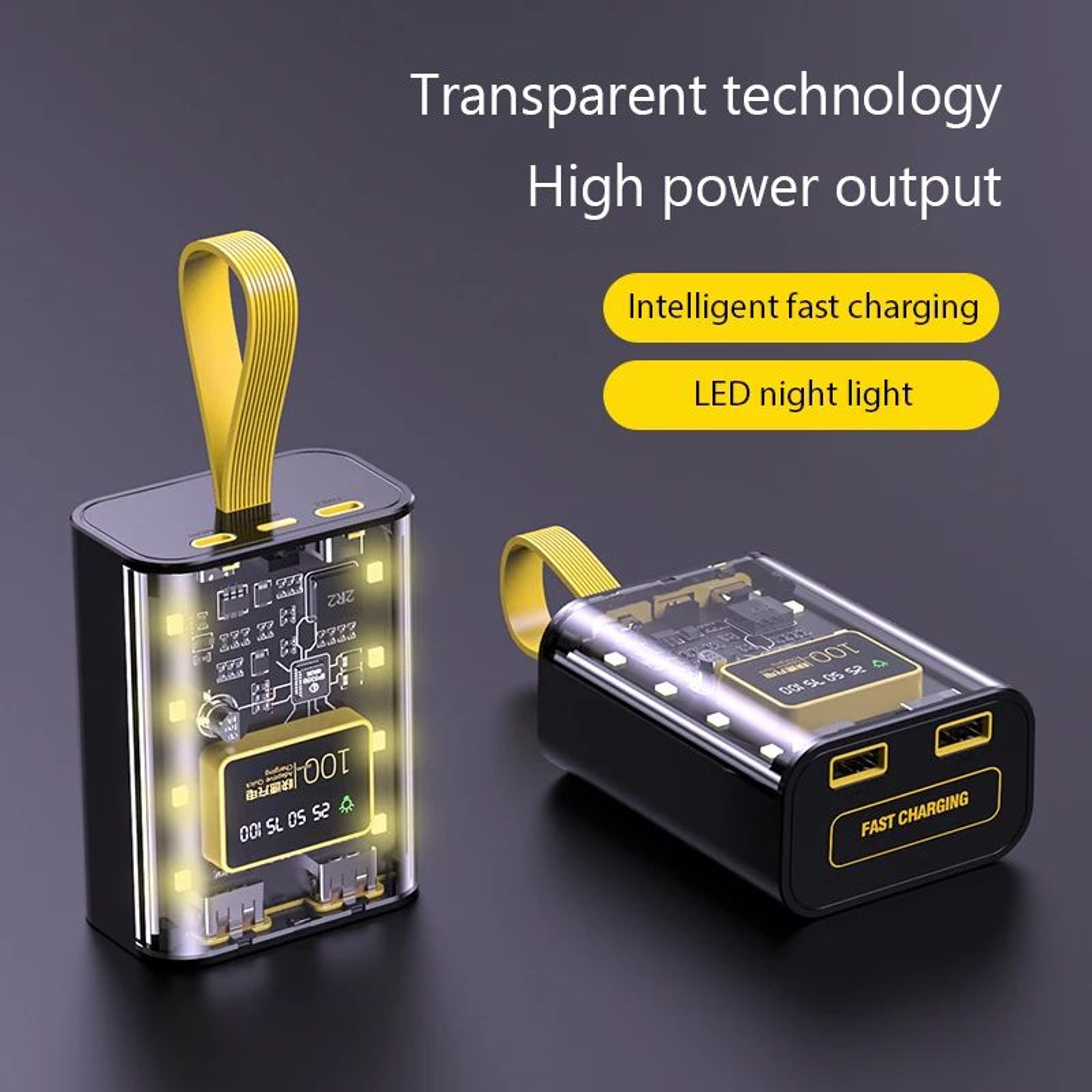 DIY 3x18650 Power Bank Case With Dual USB Fast Charge  LED Light 0